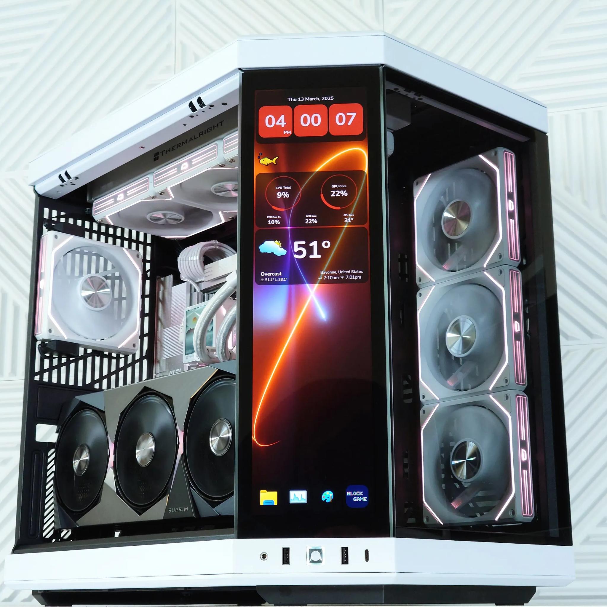 🤩🤍🖤Dream Gaming PC🏆Nvidia RTX 5080 16GB🏆 AMD Ryzen 7 9800X3D 3D V-Cache🏆 64GB DDR5🏆 4TB