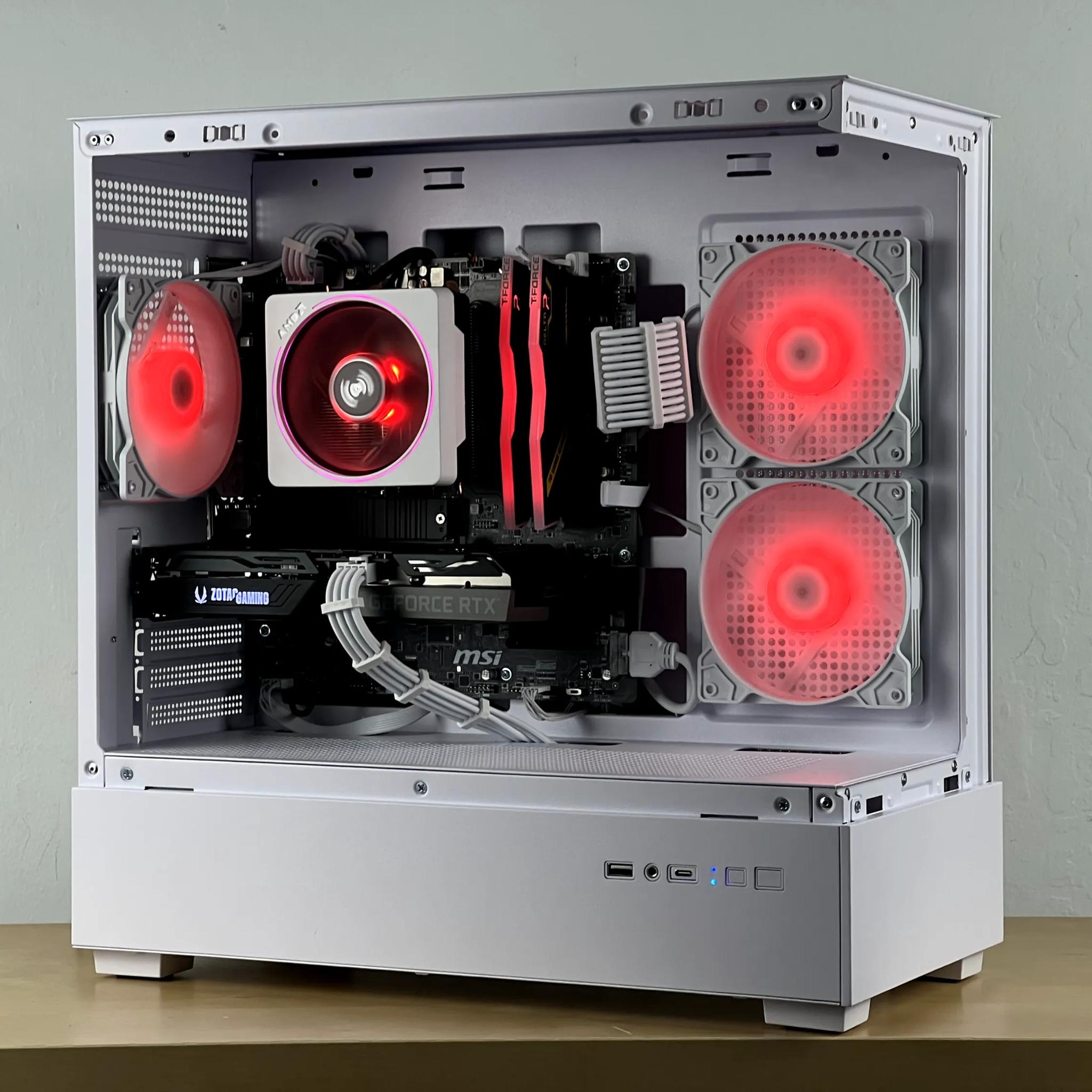 🧊 Fast and Clean White Gaming PC | RTX 3060 TI | AMD Ryzen 7 3700X | 1TB SSD | 16GB RAM | 🧊