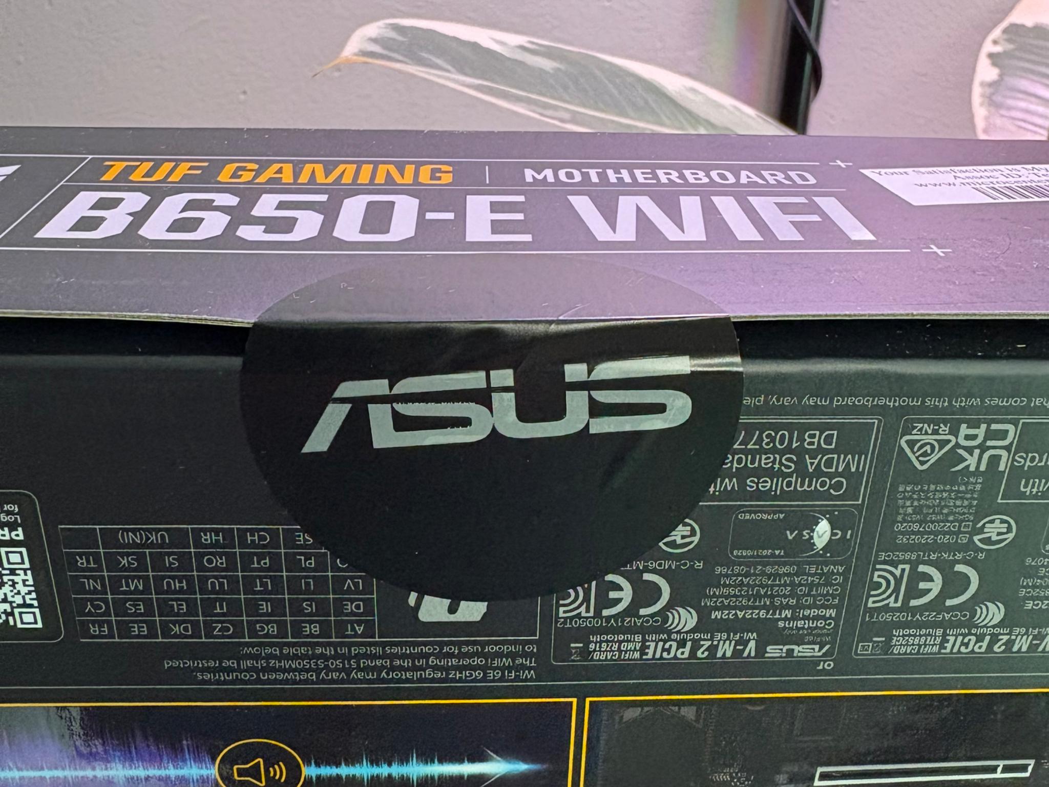 BNIB ASUS TUF Gaming B650-E WIFI Motherboard – AM5 – PCIe 5.0 – DDR5 – WiFi 6E