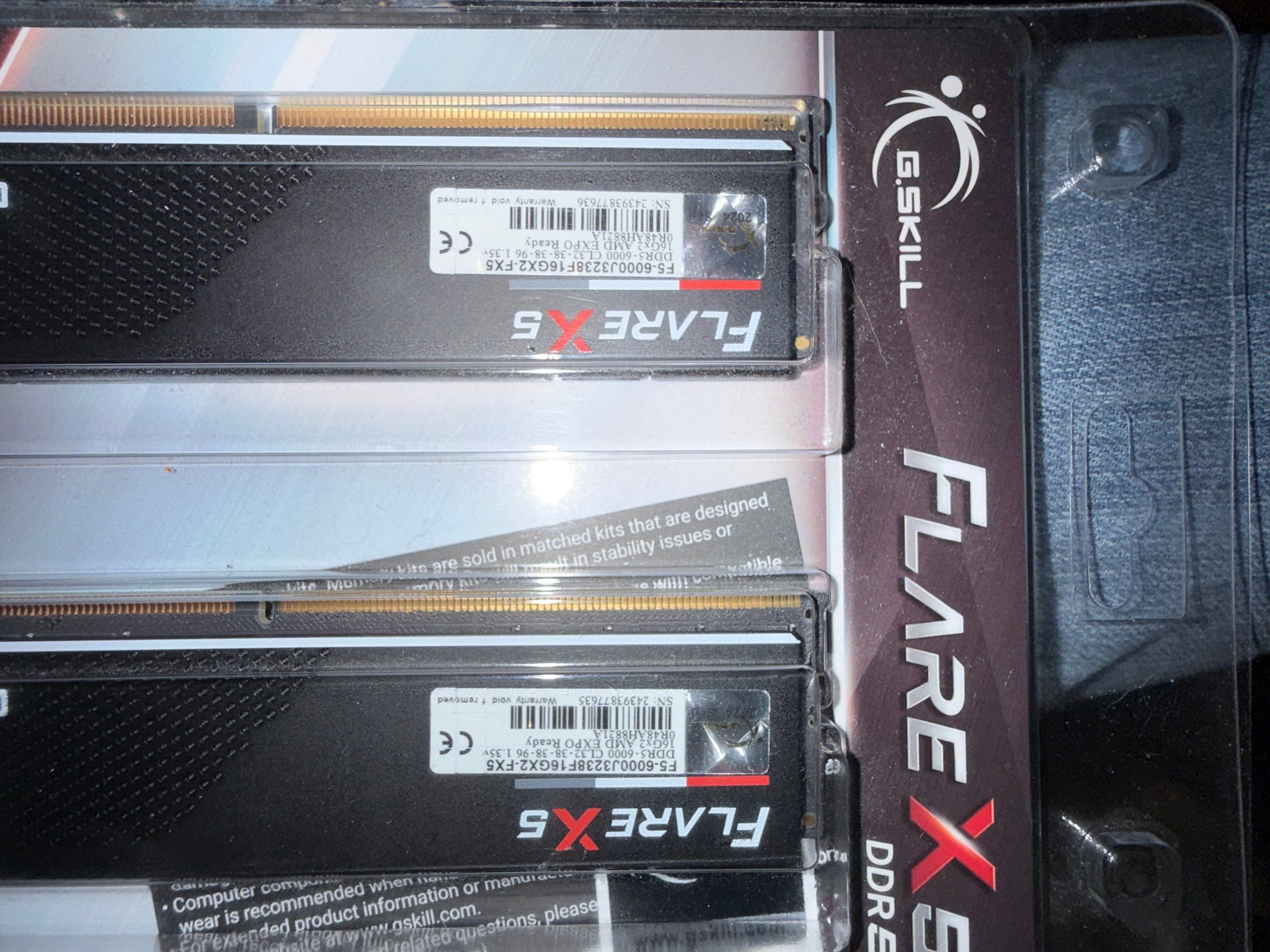 32GB G.Skill Flare Ddr5-6000 cl32 new in box