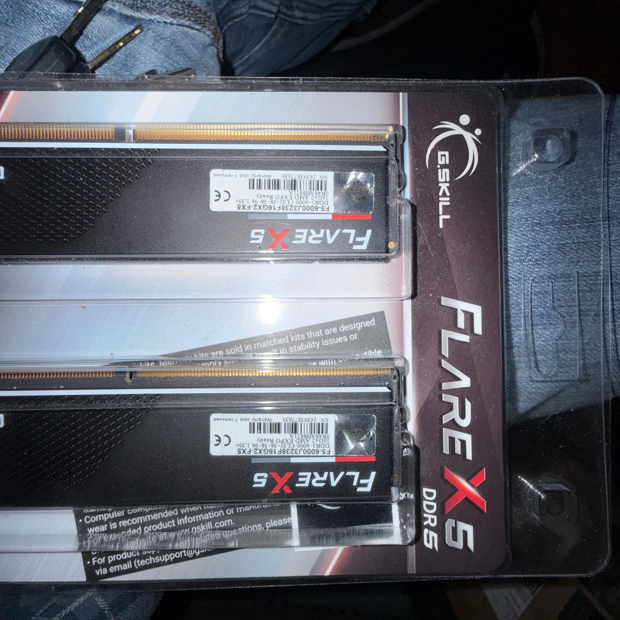 32GB G.Skill Flare Ddr5-6000 cl32 new in box