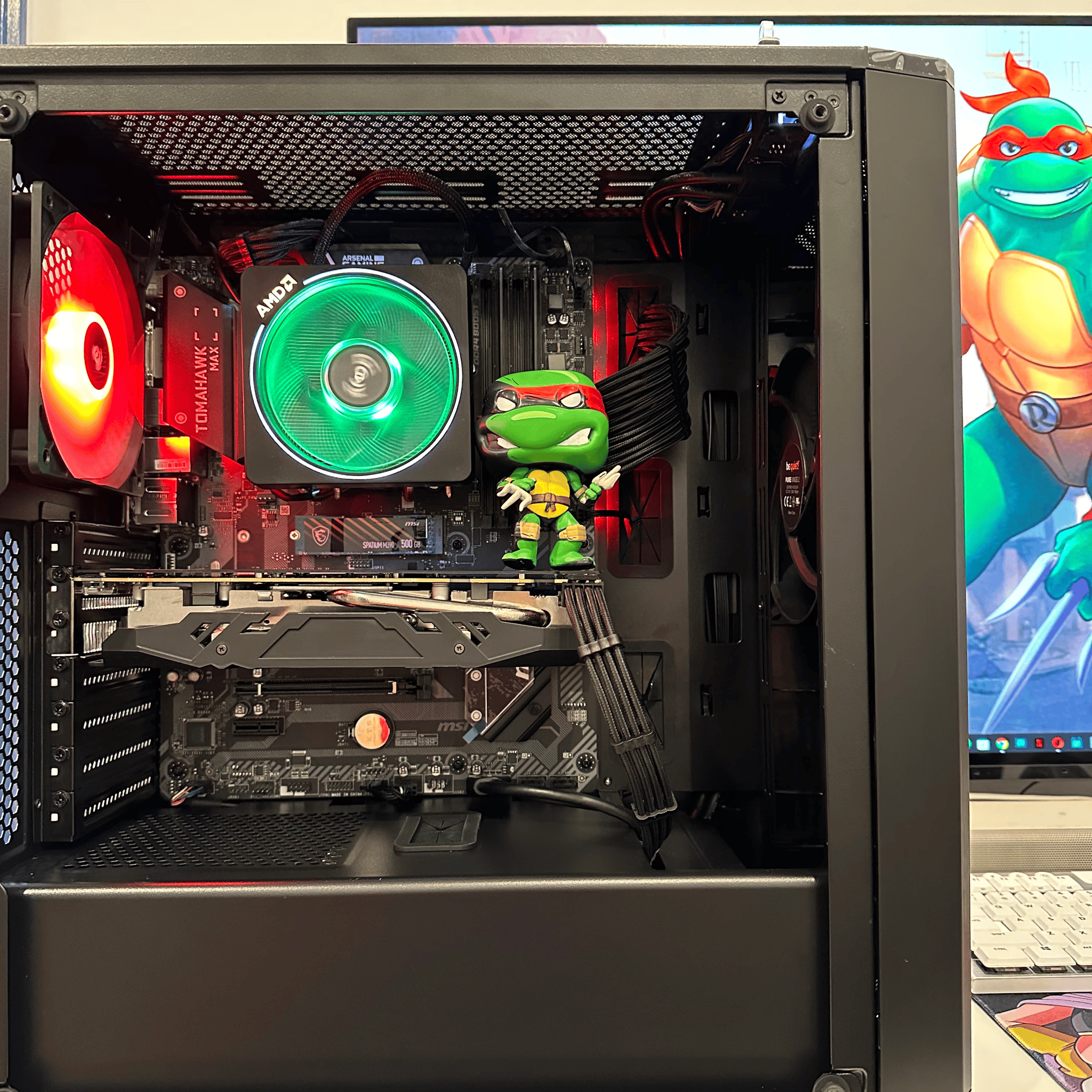 Raphael TMNT|| Gaming PC- Ryzen 3100 4Cores/8Threads-AMD RX 580 8GB-16GB DDR4 RAM-500GB SSD NVME