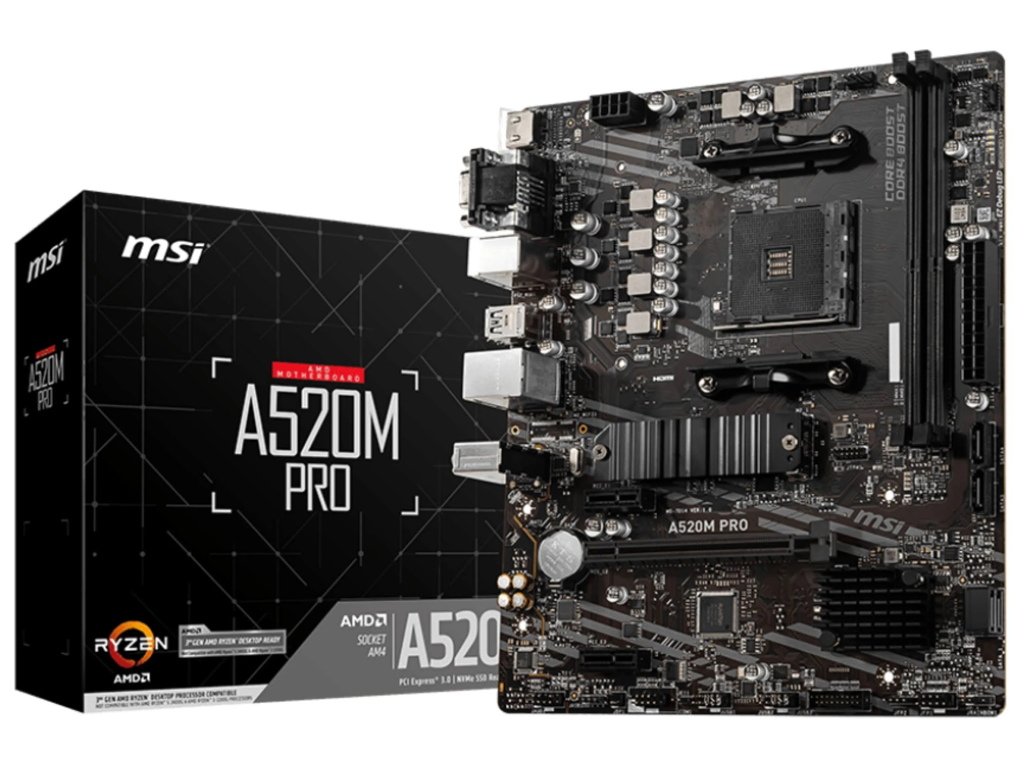 2x ASRock A520M-HDV and 1x MSI A520M-A Pro