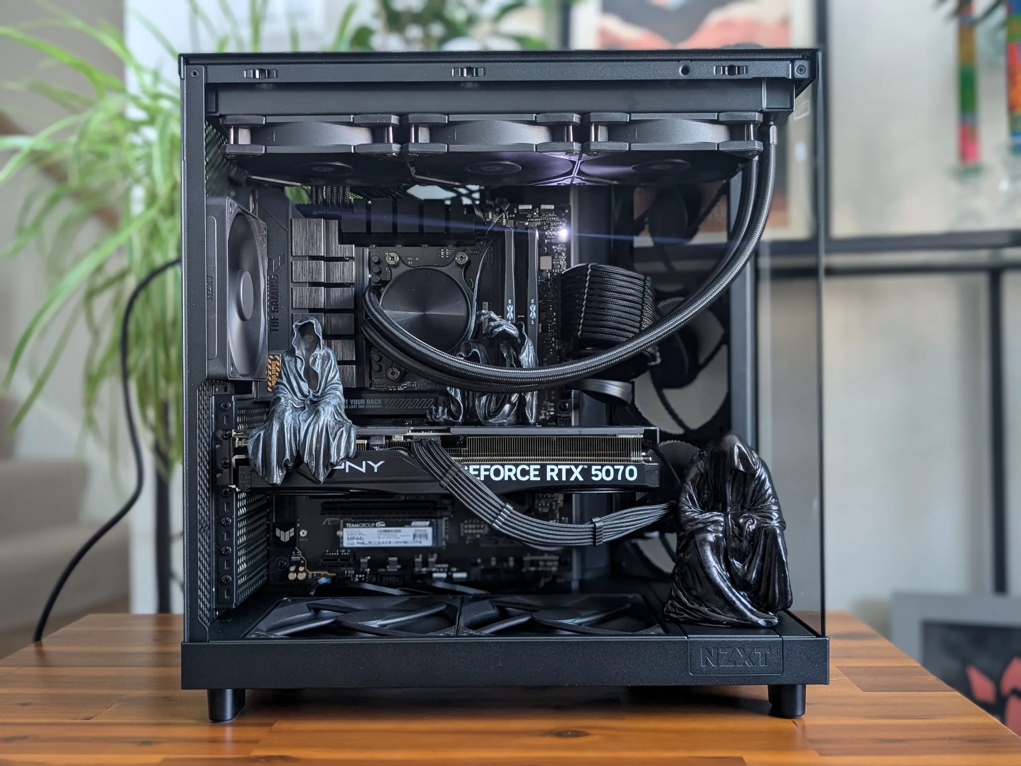7600X3D + 5070 - Grim Reaper All Black No RGB PC - NZXT H6 Flow