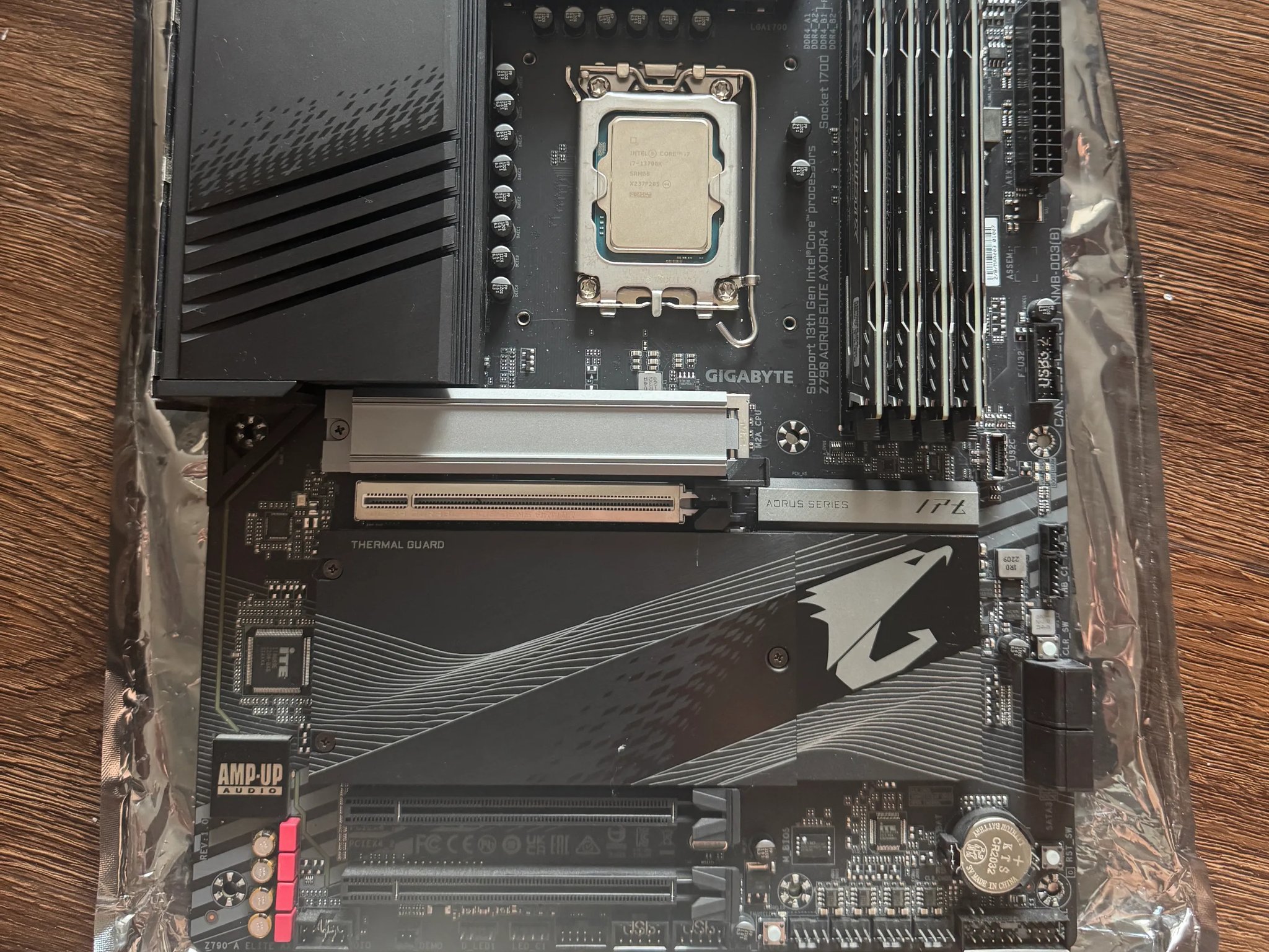 i7-13700K (Never had issues) + Z790 AORUS Elite AX DDR4 + 32GB DDR4