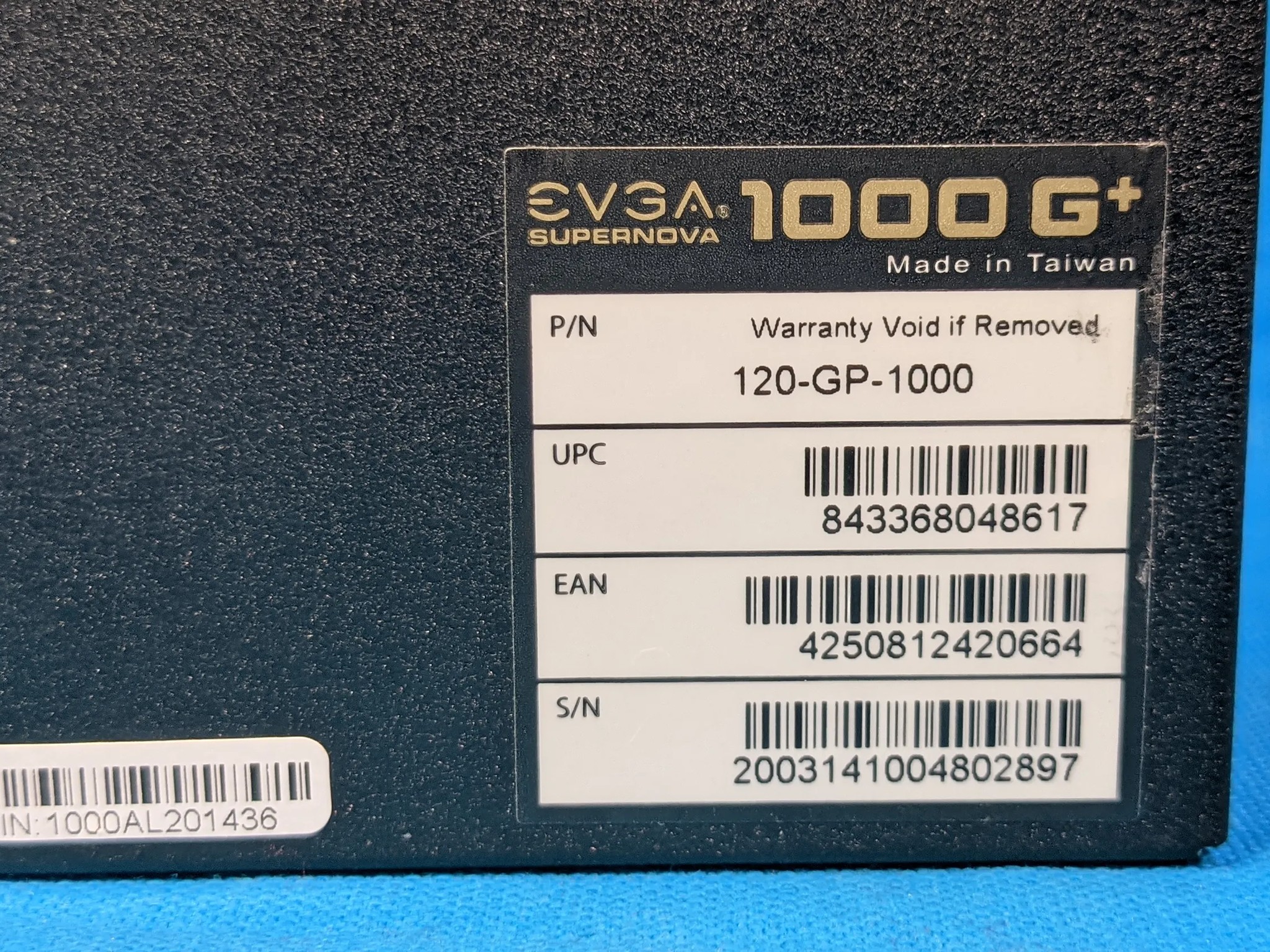 EVGA SuperNOVA 1000 G+ 1000W 80+ Gold Fully-Modular ATX Desktop PSU - 4266646745