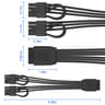 Aukuoy 12VHPWR to Dual PCIe 8-Pin Conversion Cable luxury Black