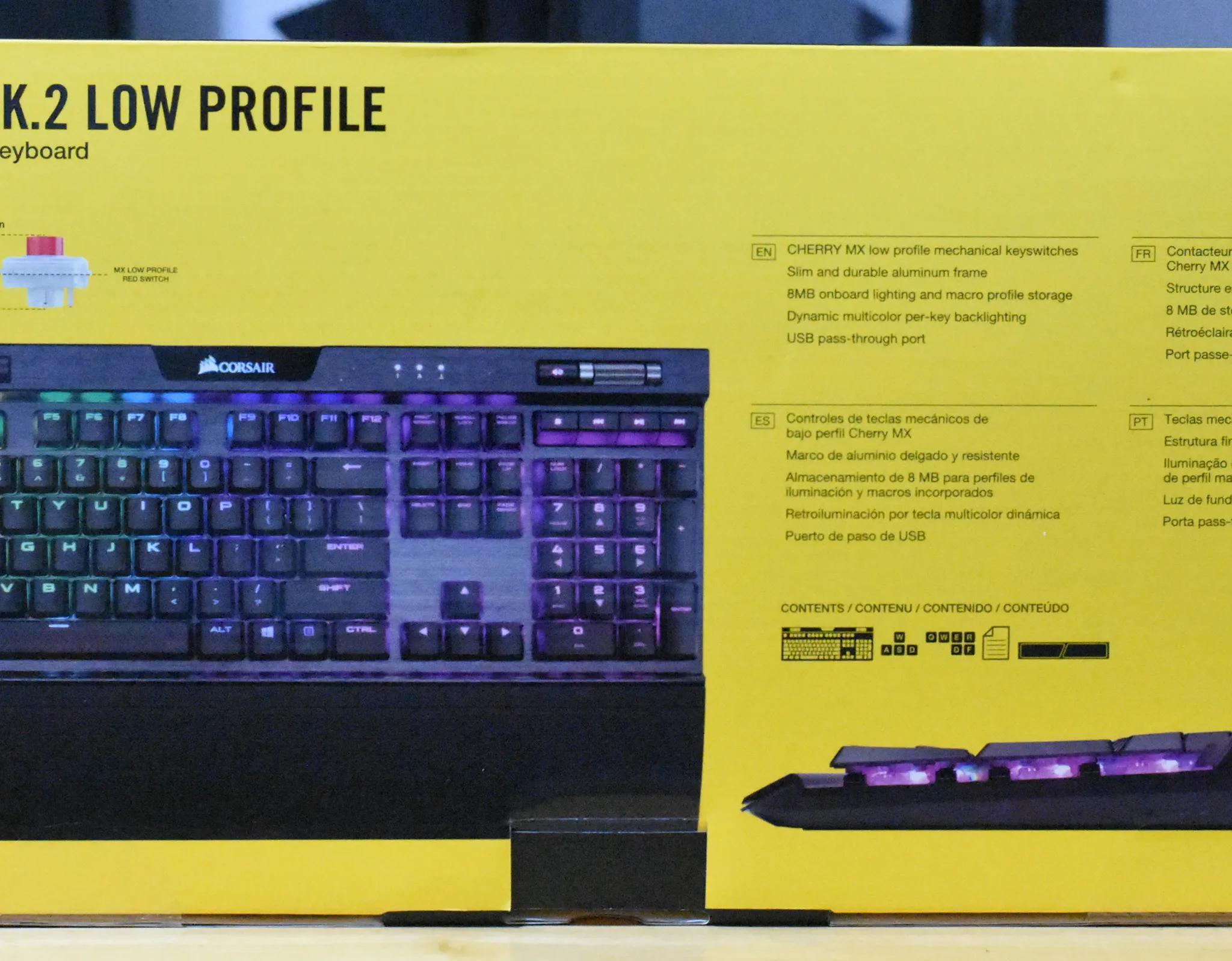 Corsair K70 RGB Dual USB Type-A Port MK.2 Low Profile Wired Gaming Keyboard