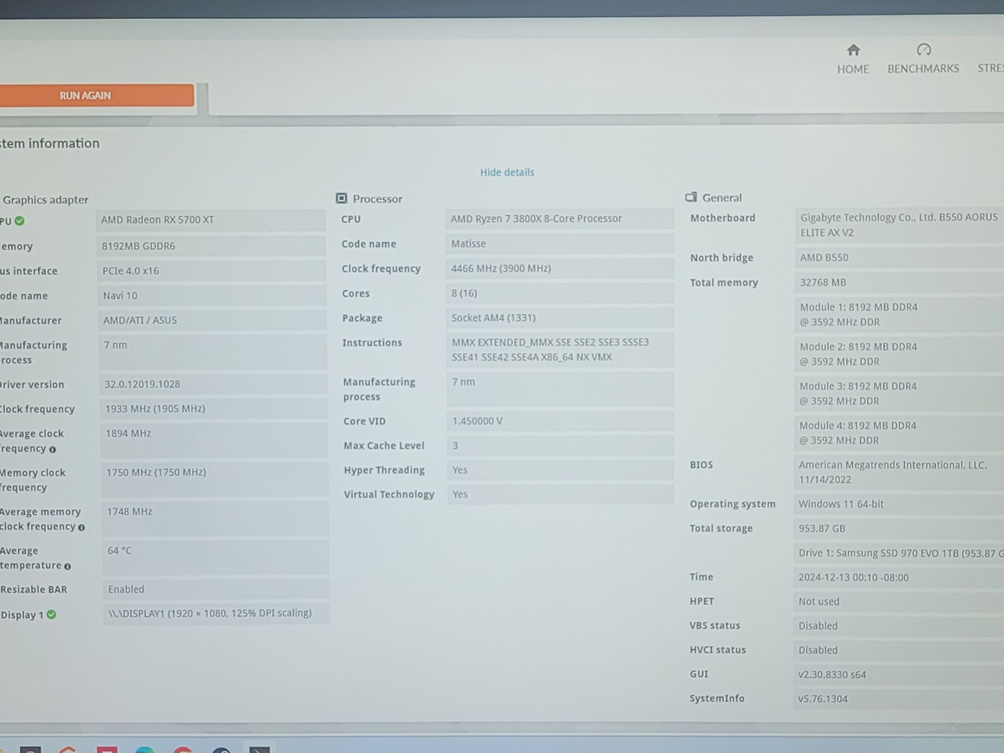 Refurbished – Ryzen 7 3800X & RX 5700 XT