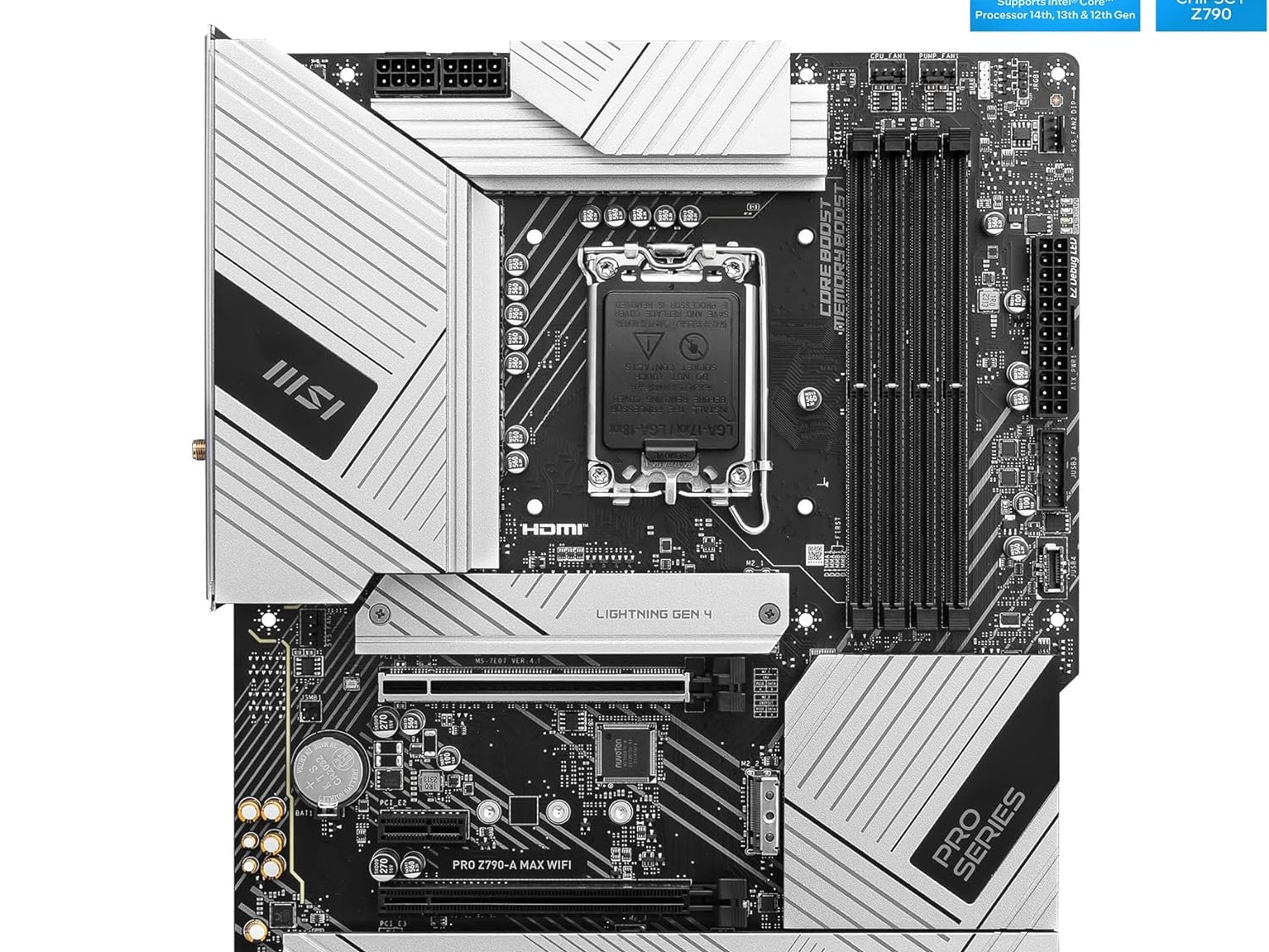 MSI PRO Z790-A MAX WIFI Intel LGA 1700 Z790 ATX M.2 Desktop Motherboard A