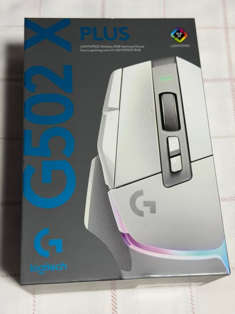 Logitech G502 X PLUS Wireless Gaming Mouse - White (Mint Condition)