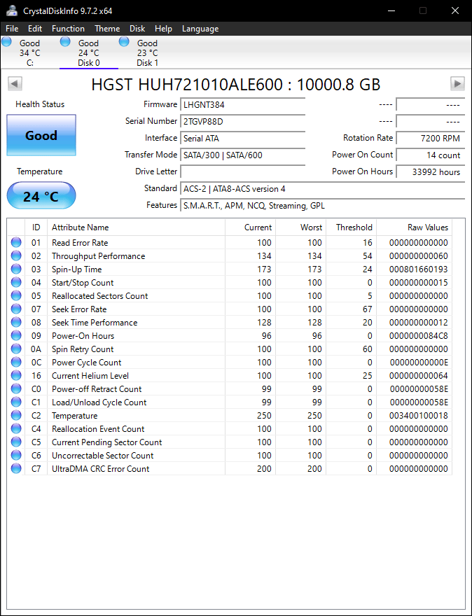 10TB HGST Ultrastar HC510 HUH721010ALE600