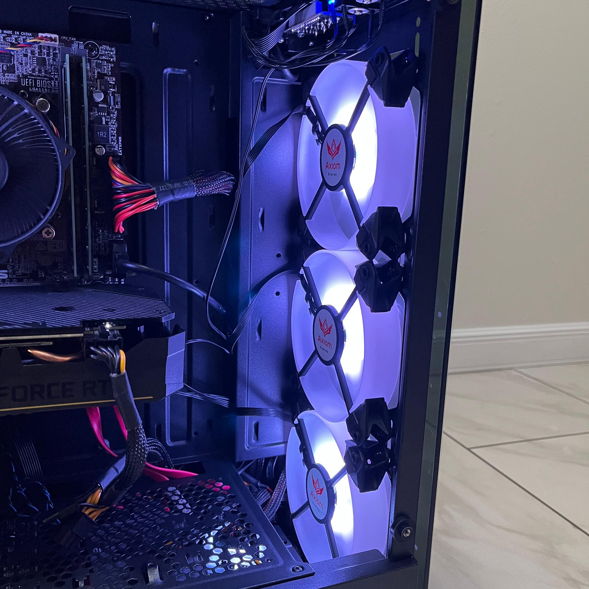NVIDIA RTX 2060, Intel i5-6600, 12GB RAM, 870 GB Storage, RGB Gaming PC w/ RGB Remote & Wi-Fi