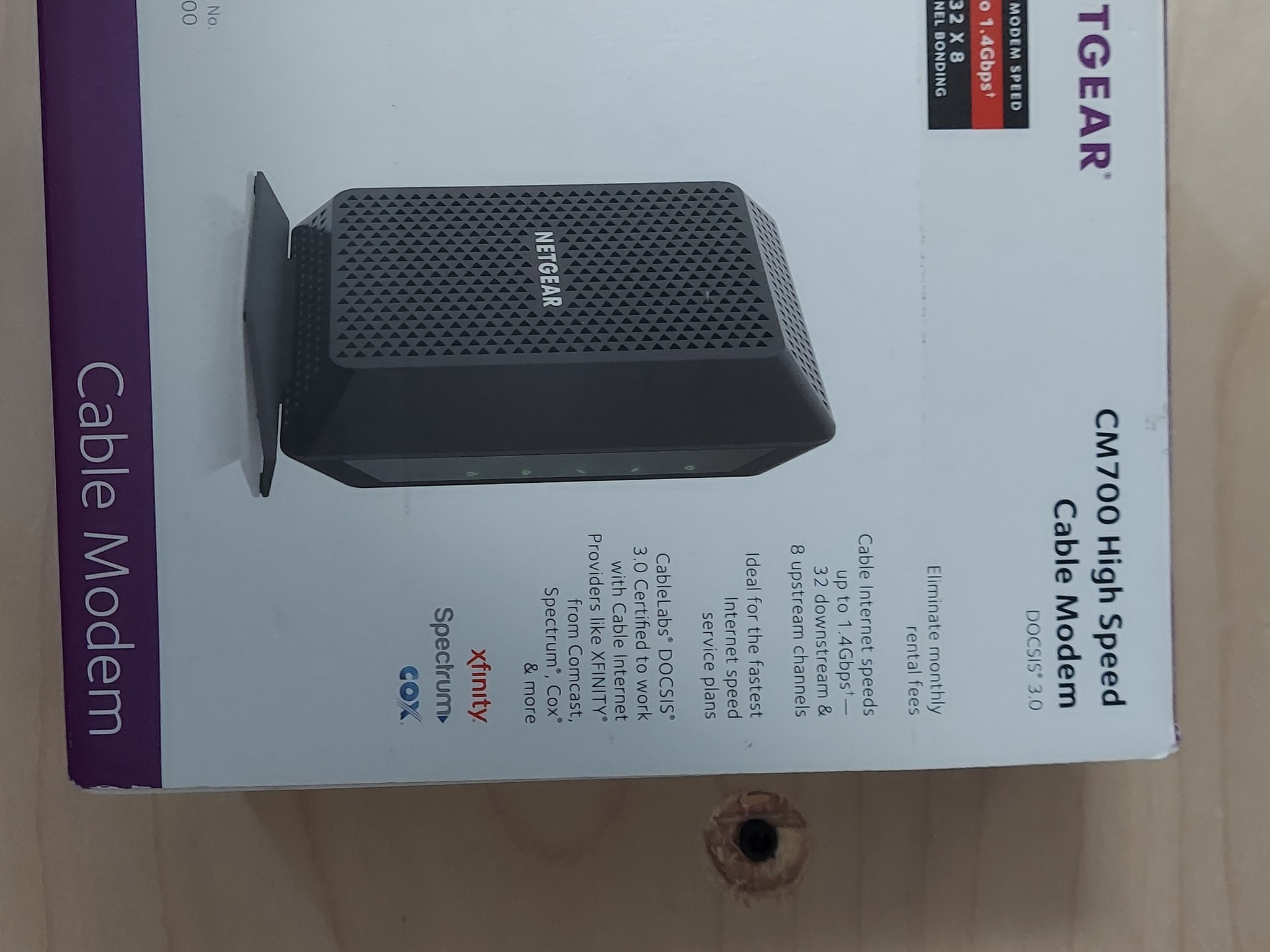NETGEAR Cable Modem CM700 - Compatible with All Cable Providers Xfinity, Spectrum, Cox | DOCSIS 3.0
