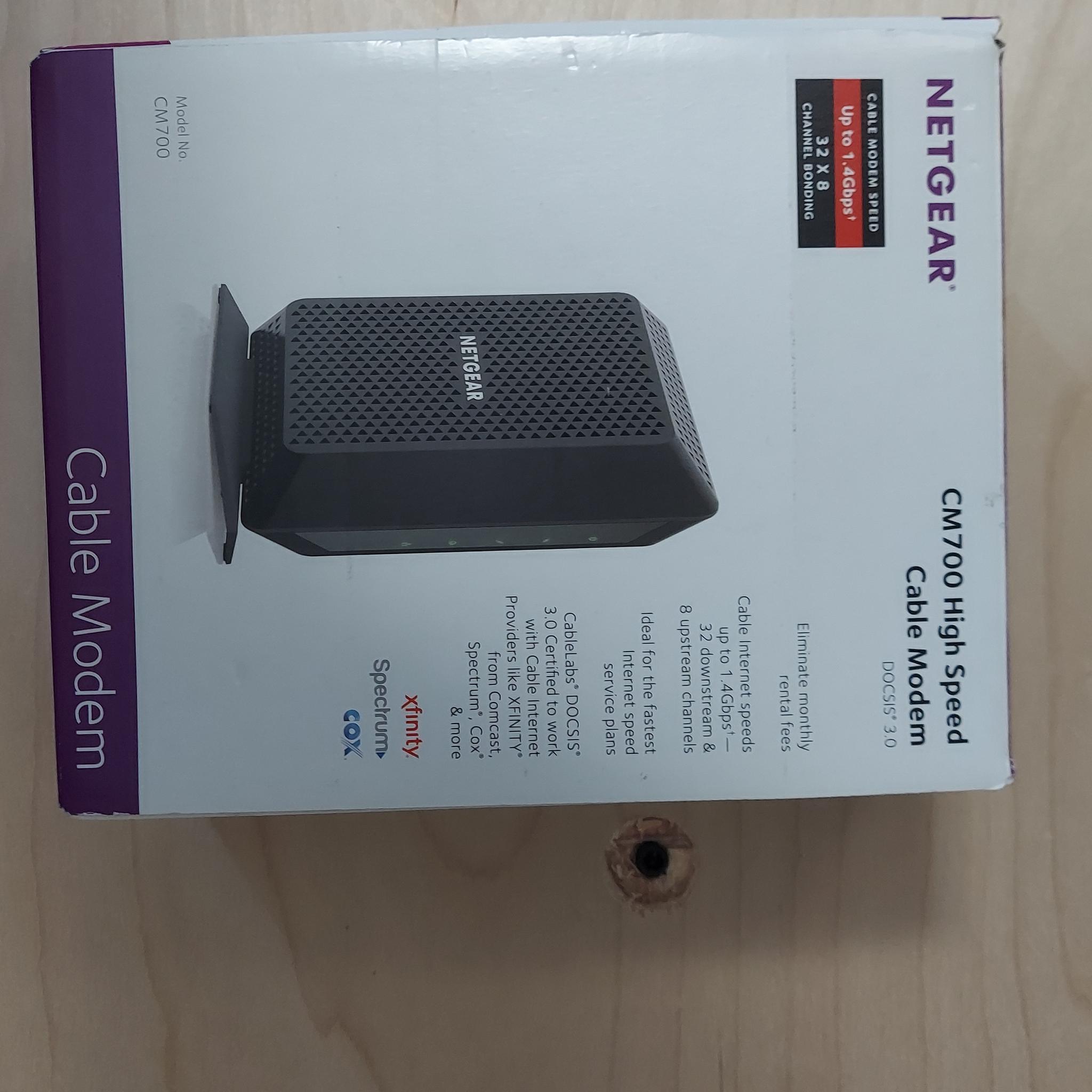 NETGEAR Cable Modem CM700 - Compatible with All Cable Providers Xfinity, Spectrum, Cox | DOCSIS 3.0