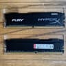 Kingston HyperX Fury 8GB 2x4GB DDR4 RAM, Black, Used