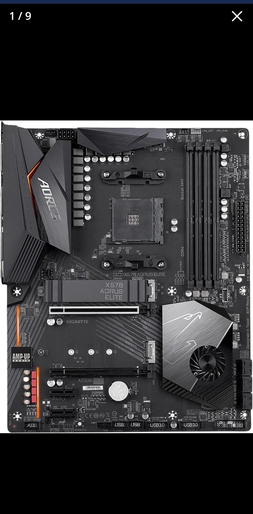 X570 Aorus Elite AMD Ryzen AM4 Gaming Motherboard