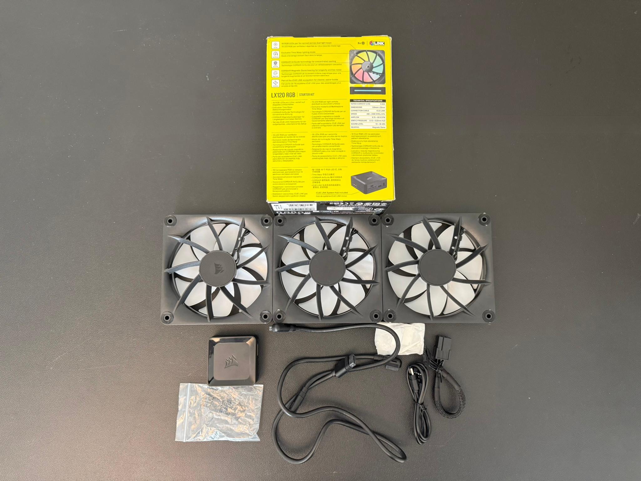 Corsair iCUE LINK LX120 RGB 120mm Fans (3-Pack) | Excellent Condition | Box Included