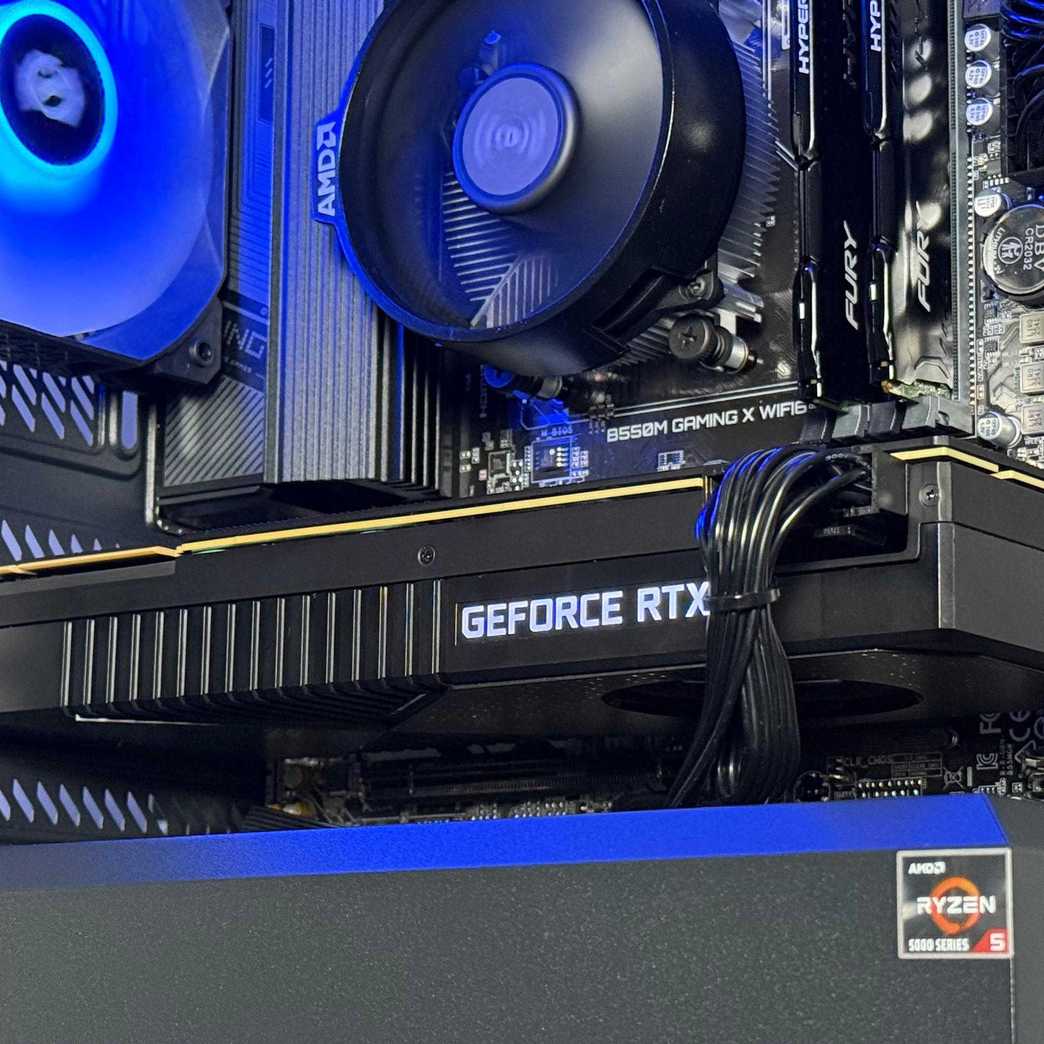 Aqua Gaming PC - Ryzen 5 5500, RTX 2080, 16GB RAM, 512GB SSD