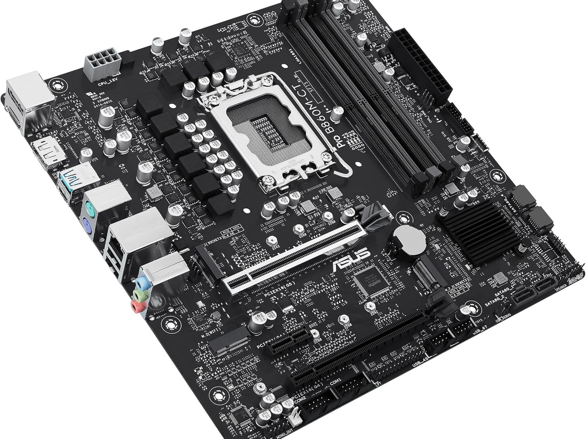 ASUS PRO B860M-CT Intel B860 LGA 1851 microATX DDR5 Desktop Motherboard