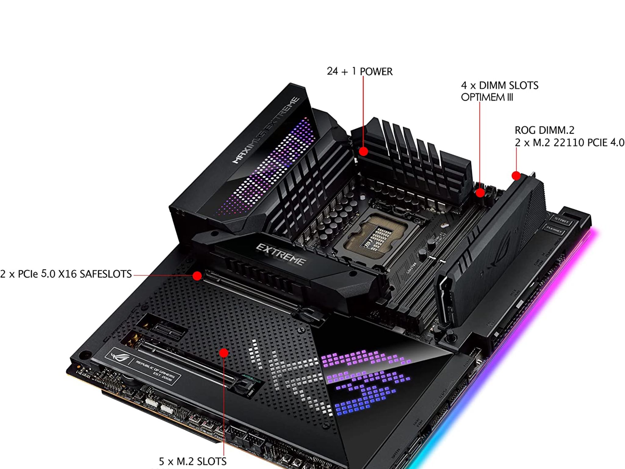 ASUS ROG MAXIMUS Z690 EXTREME Intel Z690 LGA 1700 EATX DDR5 Desktop Motherboard