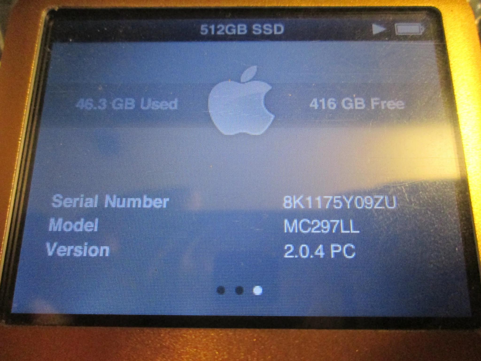 Ipod Classic 7th Gen 512gb SSD 3000mah Battery And Accessories