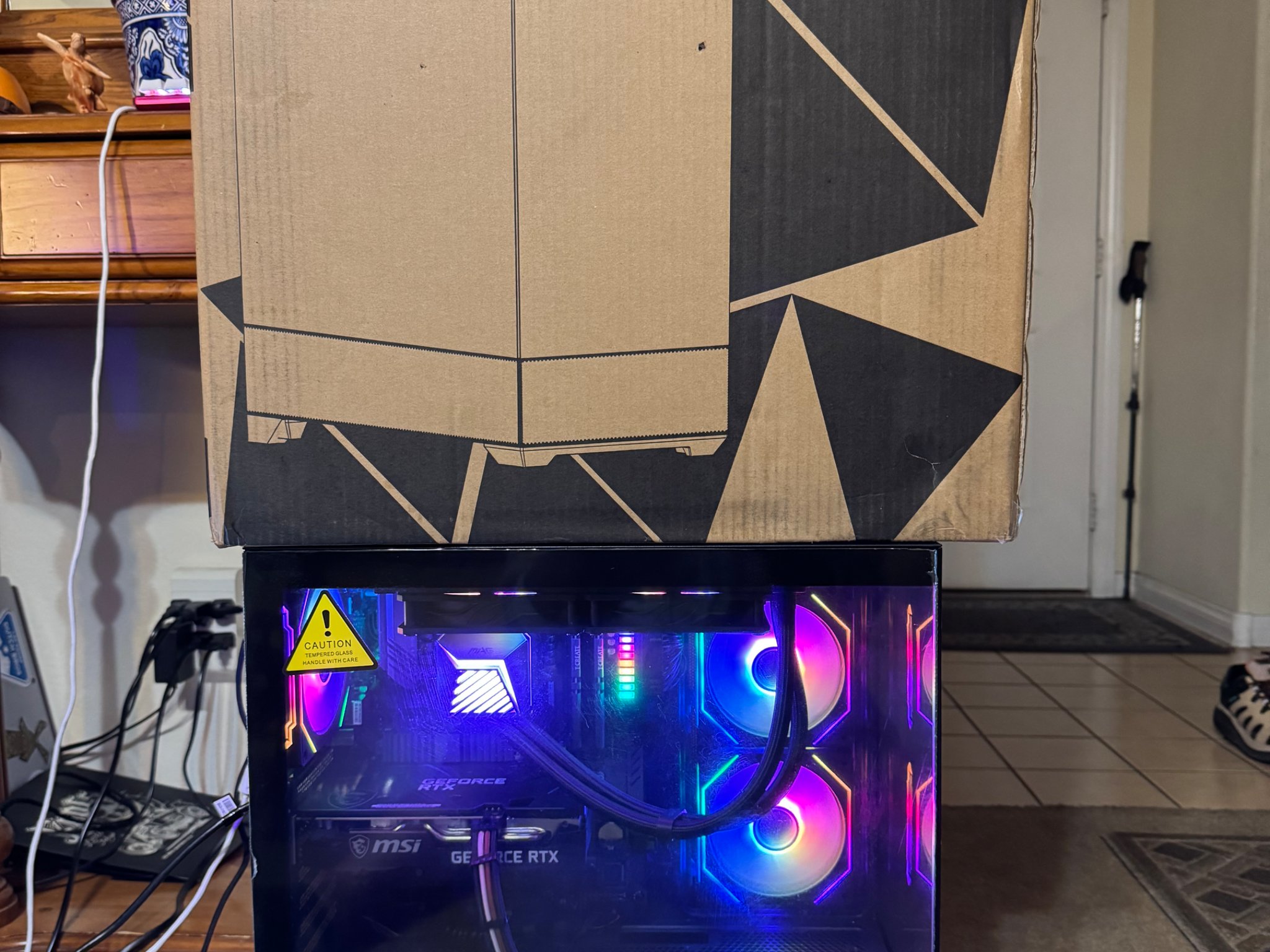 Rock solid AMD Ryzen 5 5500, RTX 3050, 32G MEM, 2 NVME (1TB each), AIO cooler, RGB. And much more.