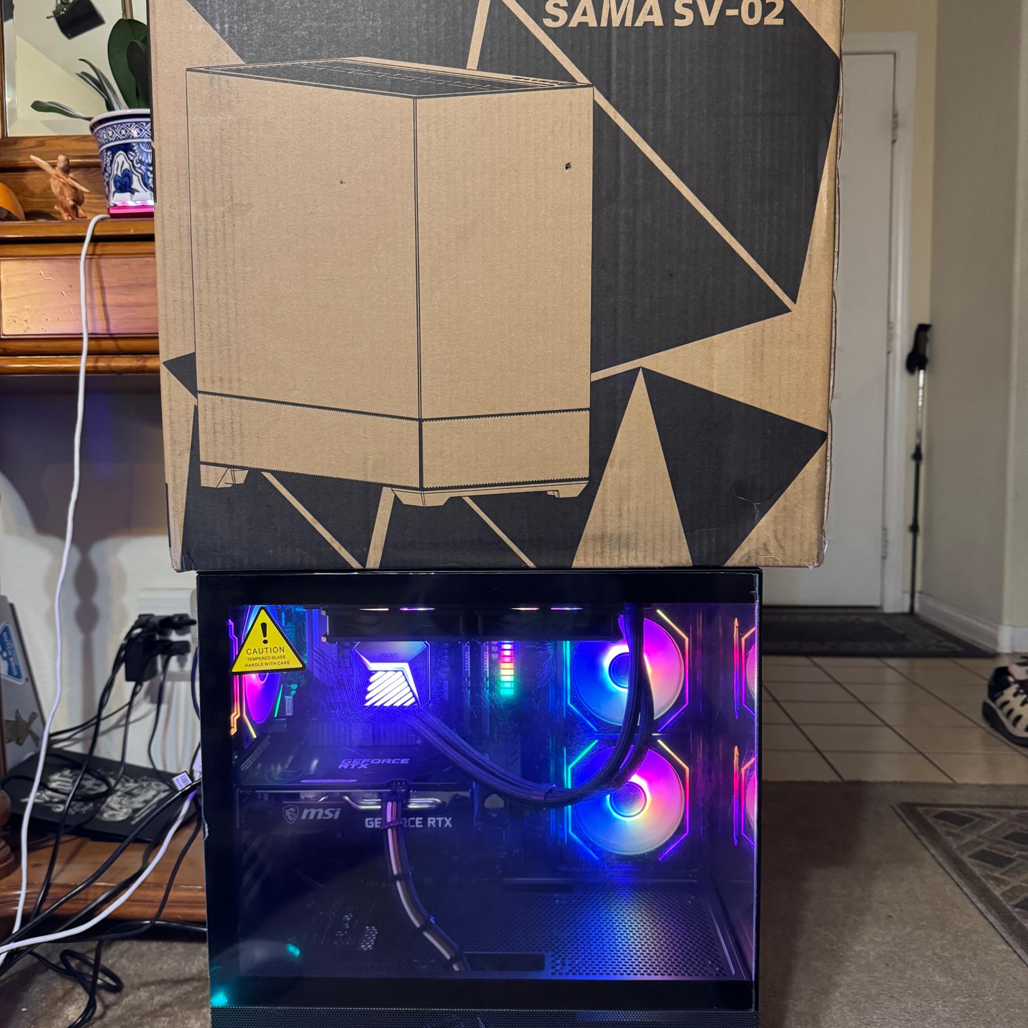 Rock solid AMD Ryzen 5 5500, RTX 3050, 32G MEM, 2 NVME (1TB each), AIO cooler, RGB. And much more.