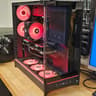 Black CyberPowerPC PC Case with Tempered Glass w/ 5 Fans