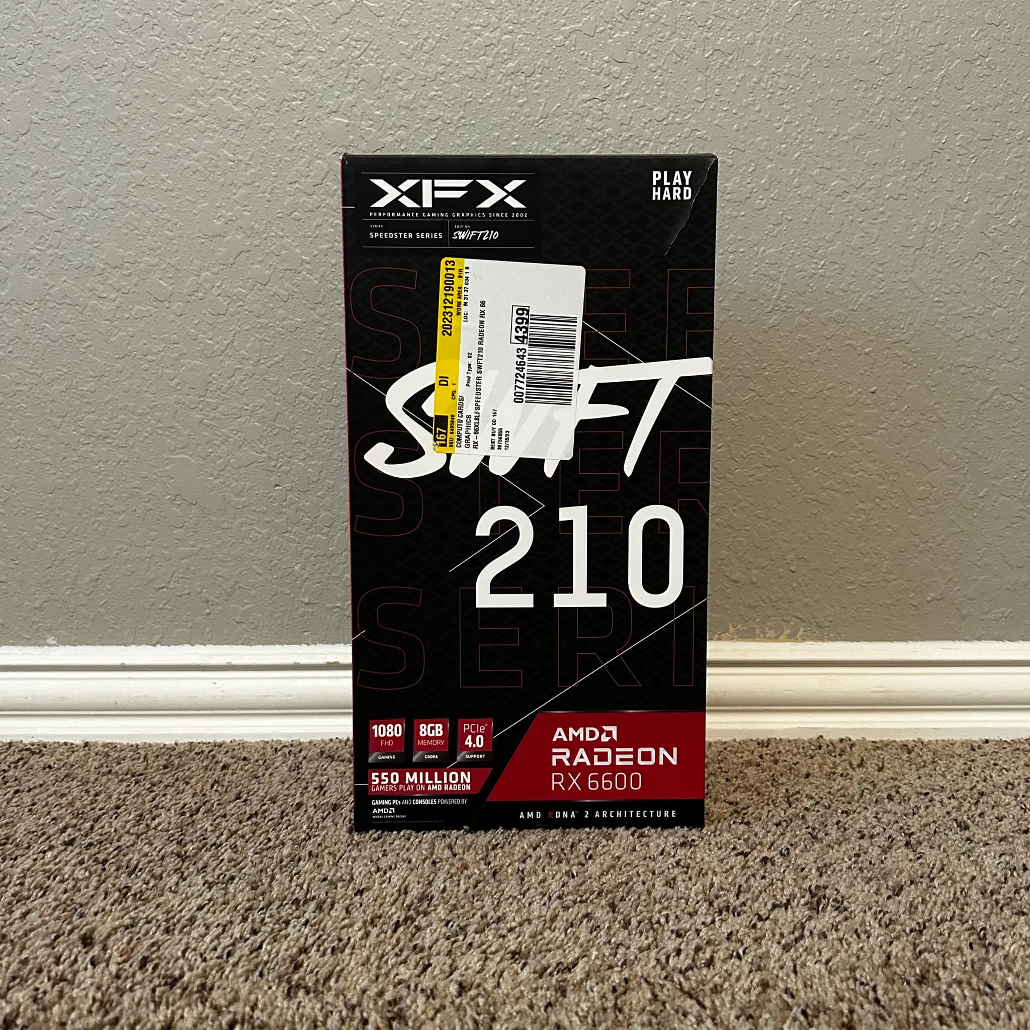 XFX - SPEEDSTER SWFT210 AMD Radeon RX 6600 Core 8GB GDDR6 PCI Express 4.0 Gaming Graphics Card