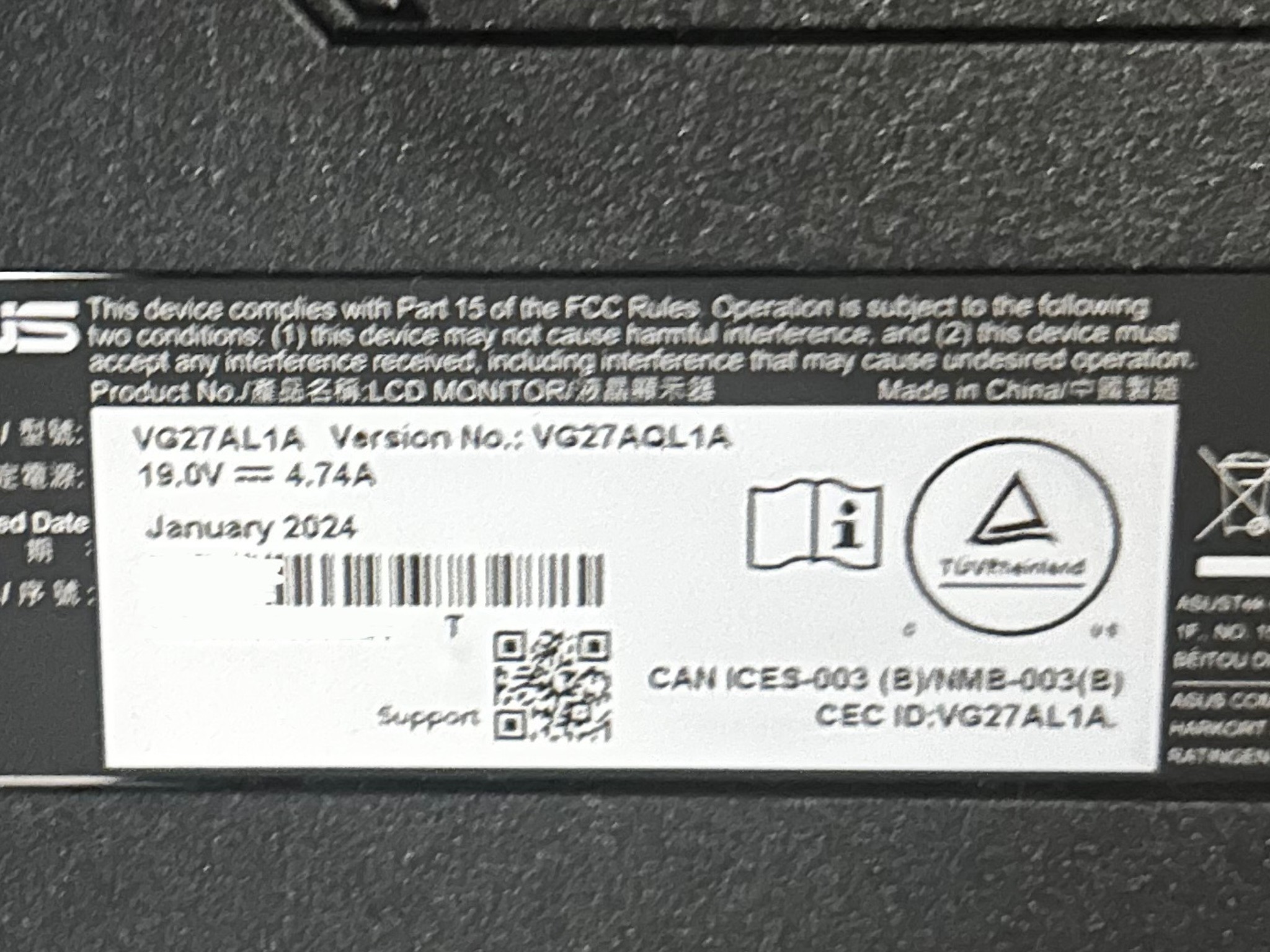 ASUS TUF 27" 2K QHD (2560 x 1440) 170Hz Gaming Monitor (VG27AQL1A) (PRICE DROP!!!!!)