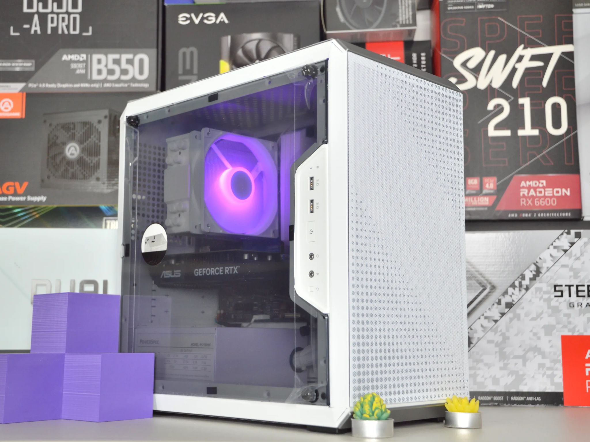 ⬜🟣| RTX 3050 6GB | INTEL i3-10100F | 16GB DDR4 RAM | 1TB NVME SSD | Royal Box |