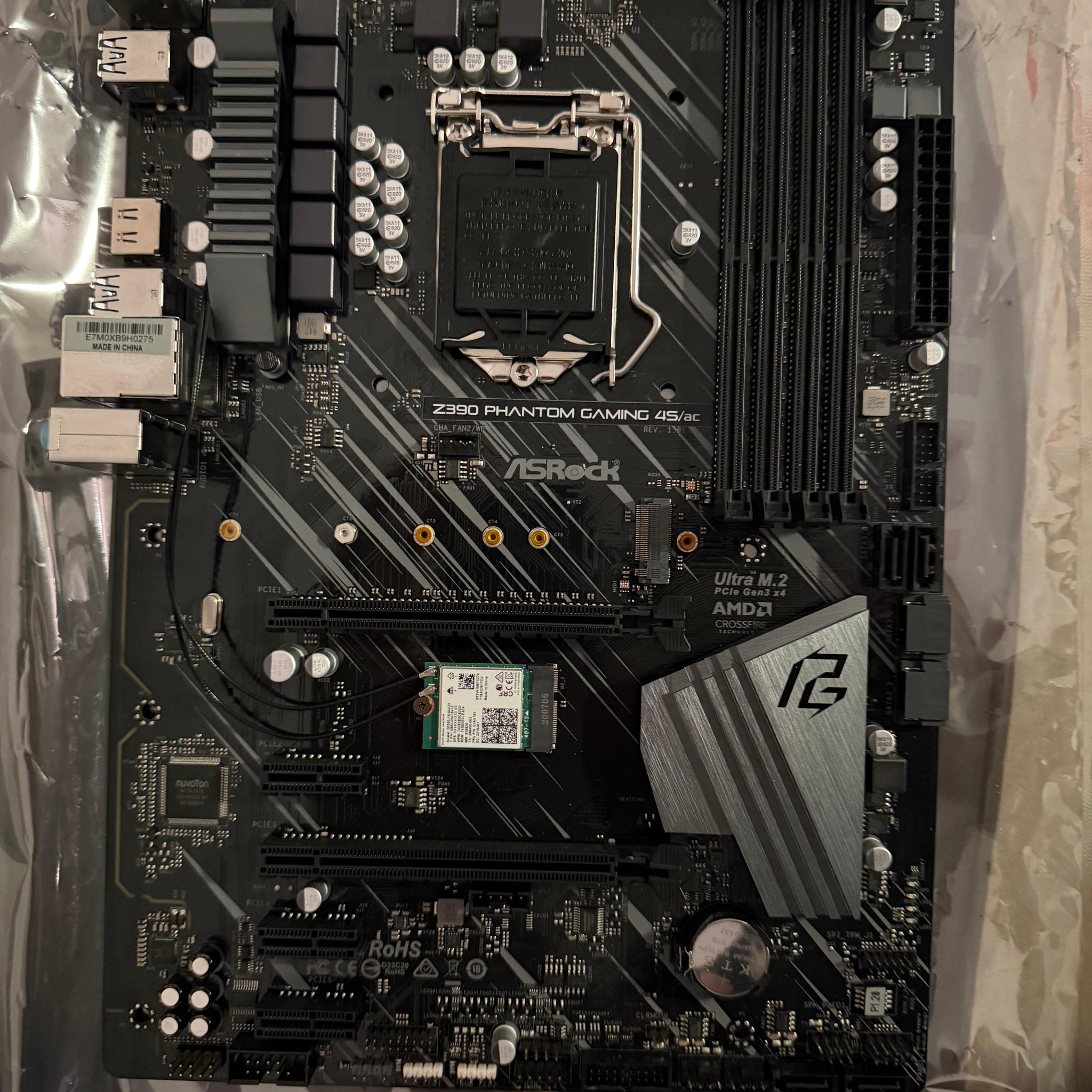 ASRock Z390 Phantom Gaming 4S/AC ATX Motherboard.