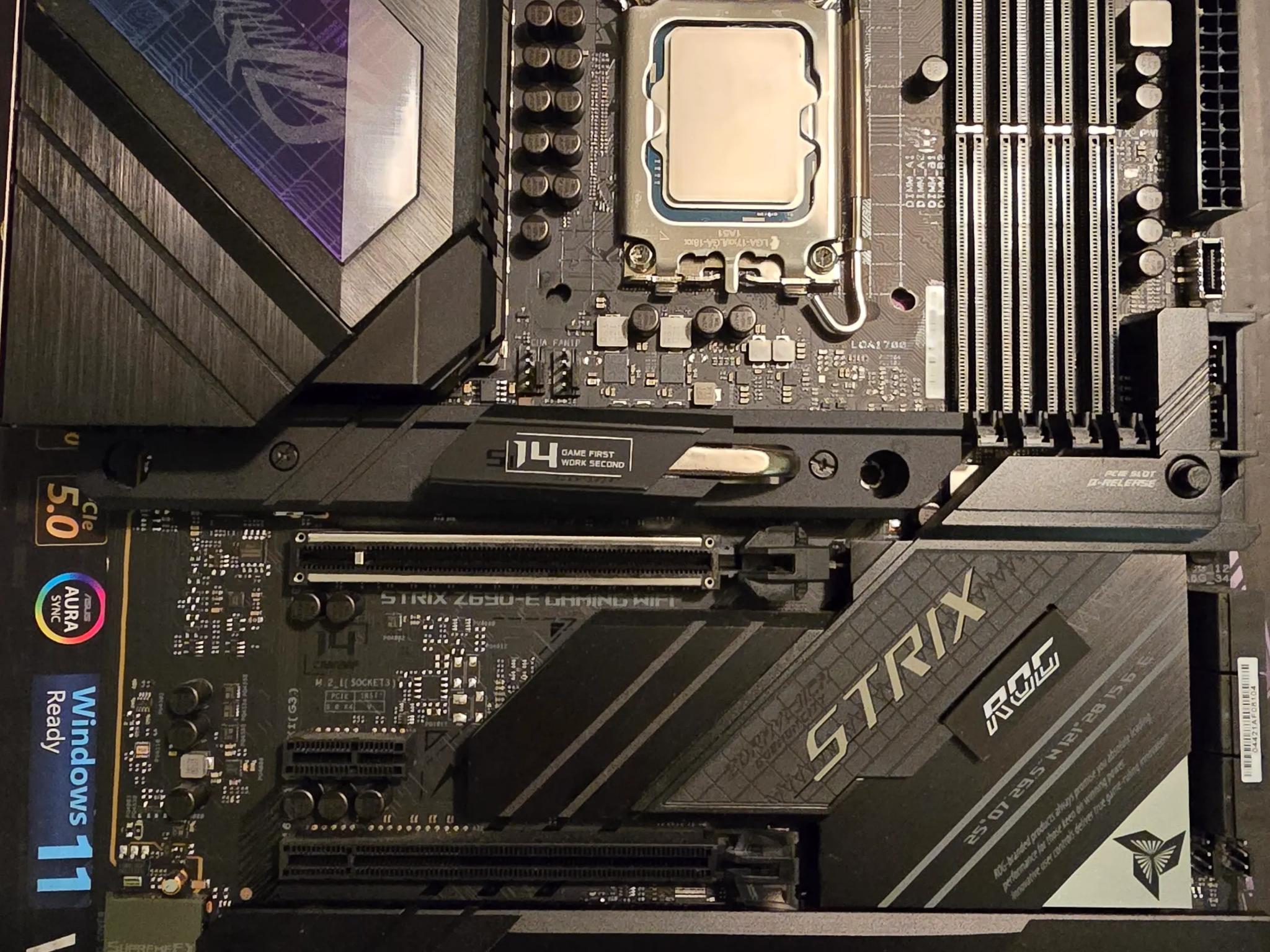 Intel 12900k and ASUS Z690 Motherboard and DDR 5 RAM