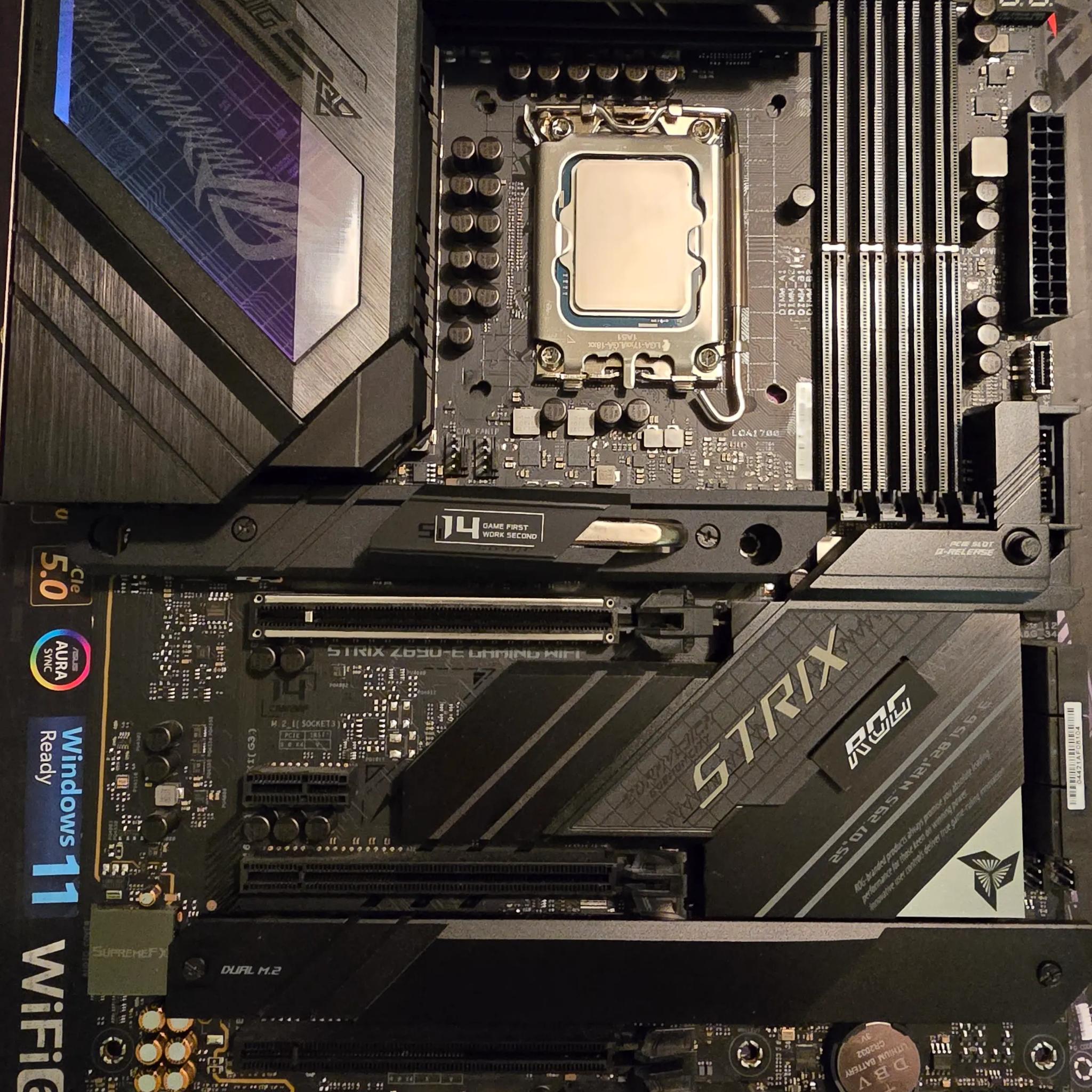 Intel 12900k and ASUS Z690 Motherboard and DDR 5 RAM