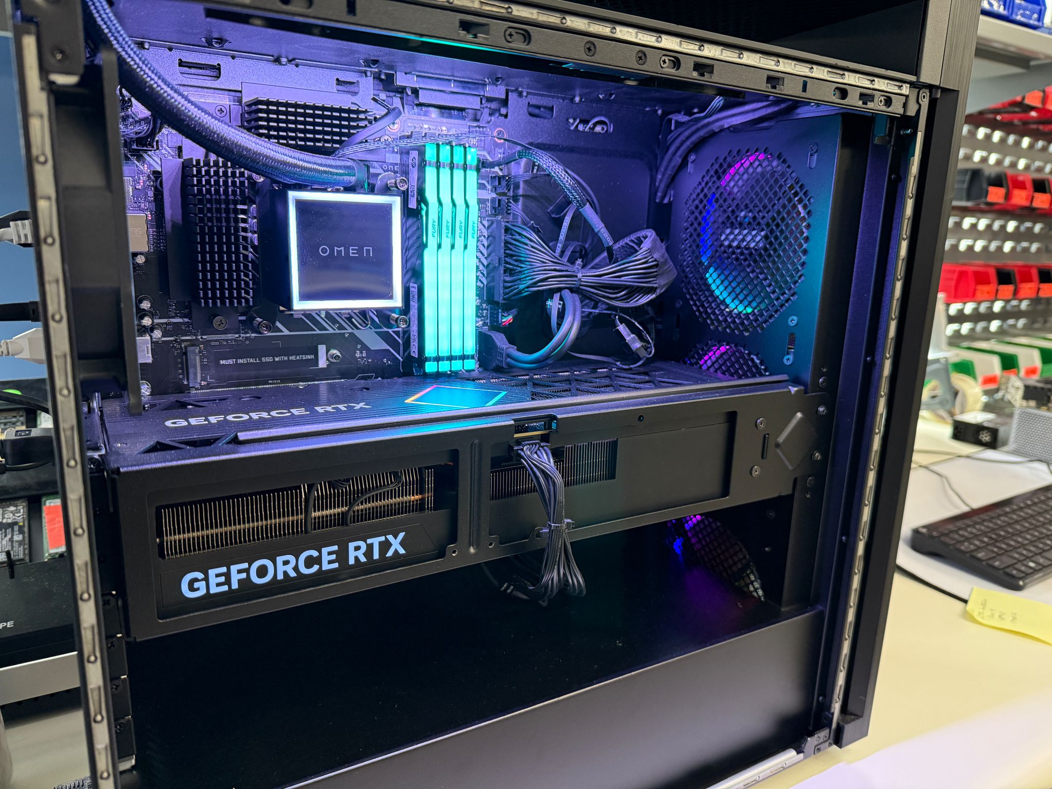 HP OMEN 45L Intel i9 RTX 4090 Ultimate Gaming Desktop, i9-13900K, GeForce RTX 4090, 64GB DDR5 RAM