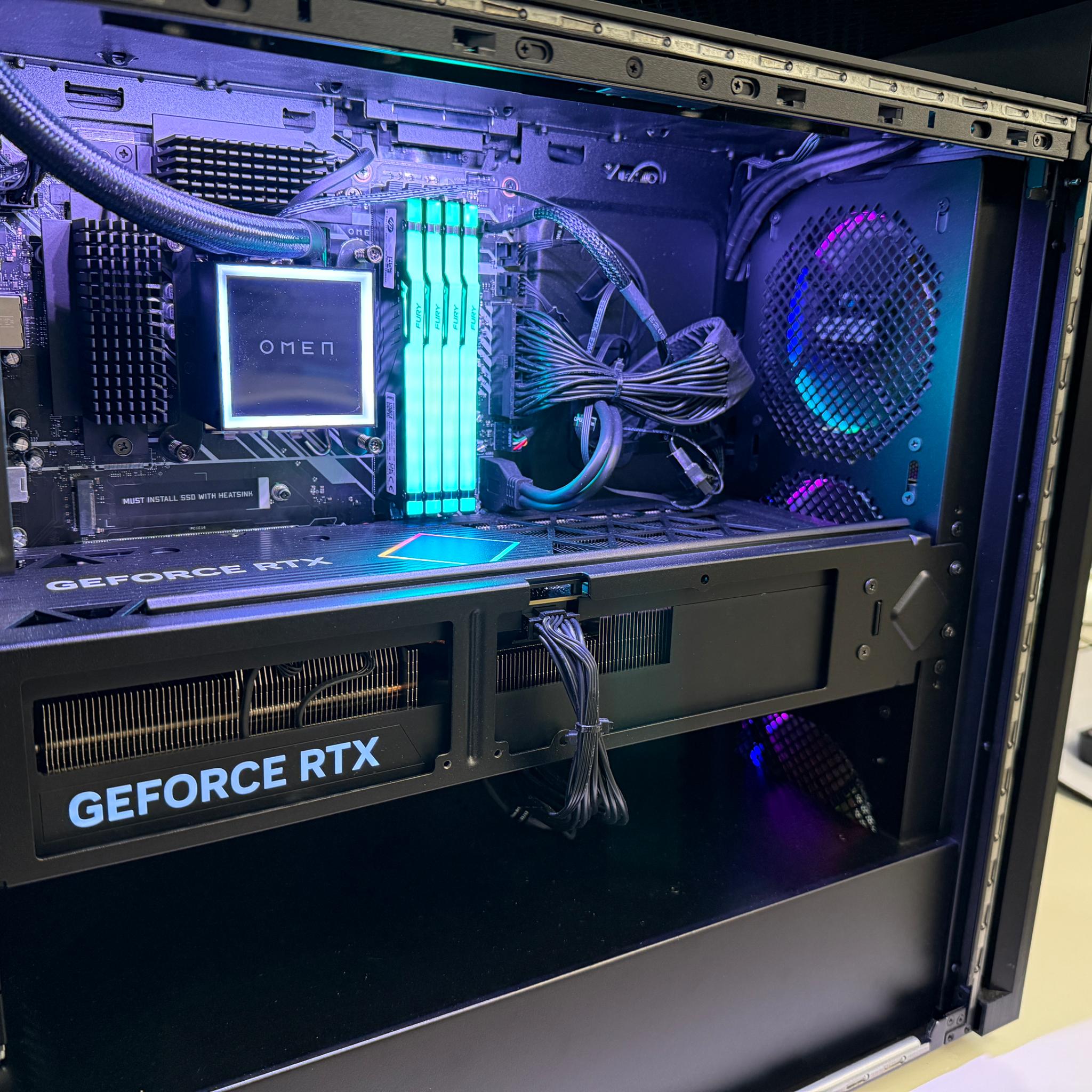 HP OMEN 45L Intel i9 RTX 4090 Ultimate Gaming Desktop, i9-13900K, GeForce RTX 4090, 64GB DDR5 RAM