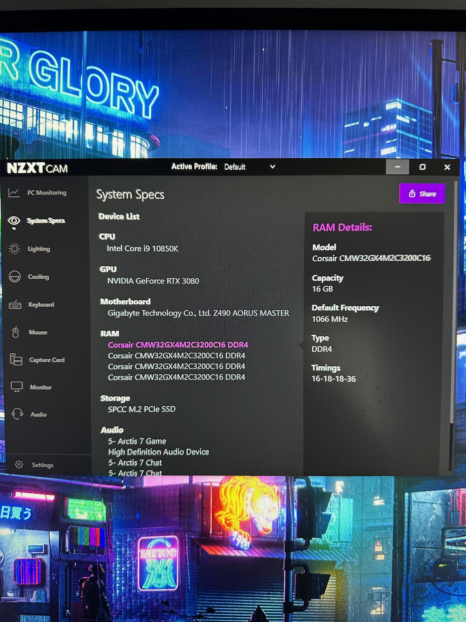 i9 10850k | 3080 founders | 64 gb ddr4 | Gaming PC