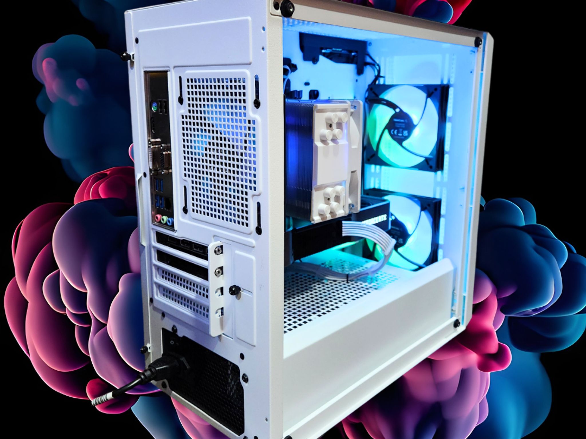 ⛅️Heavenly😶‍🌫️: RTX 3080 10GB FE | Ryzen 5 5600 | 32GB DDR4 RAM | 1TB SSD | 4 Fans | White RGB PC