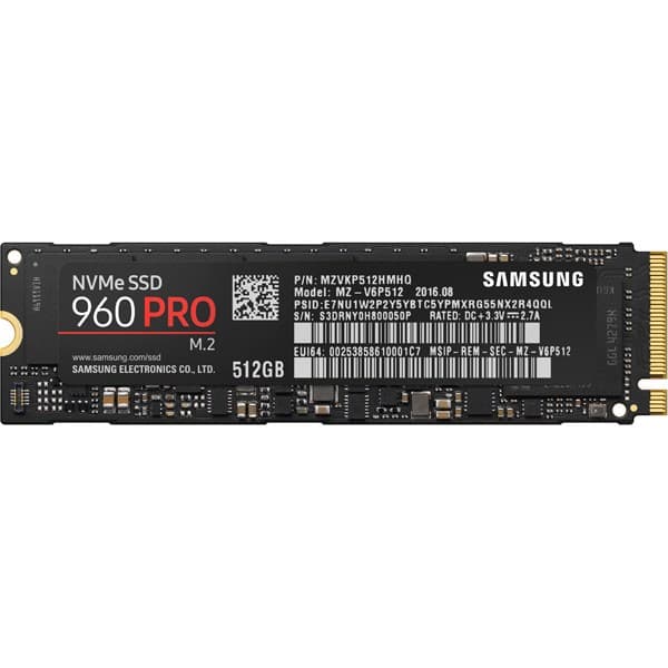 Samsung 960 Pro NVMe M.2 SSD 512 GB Storage