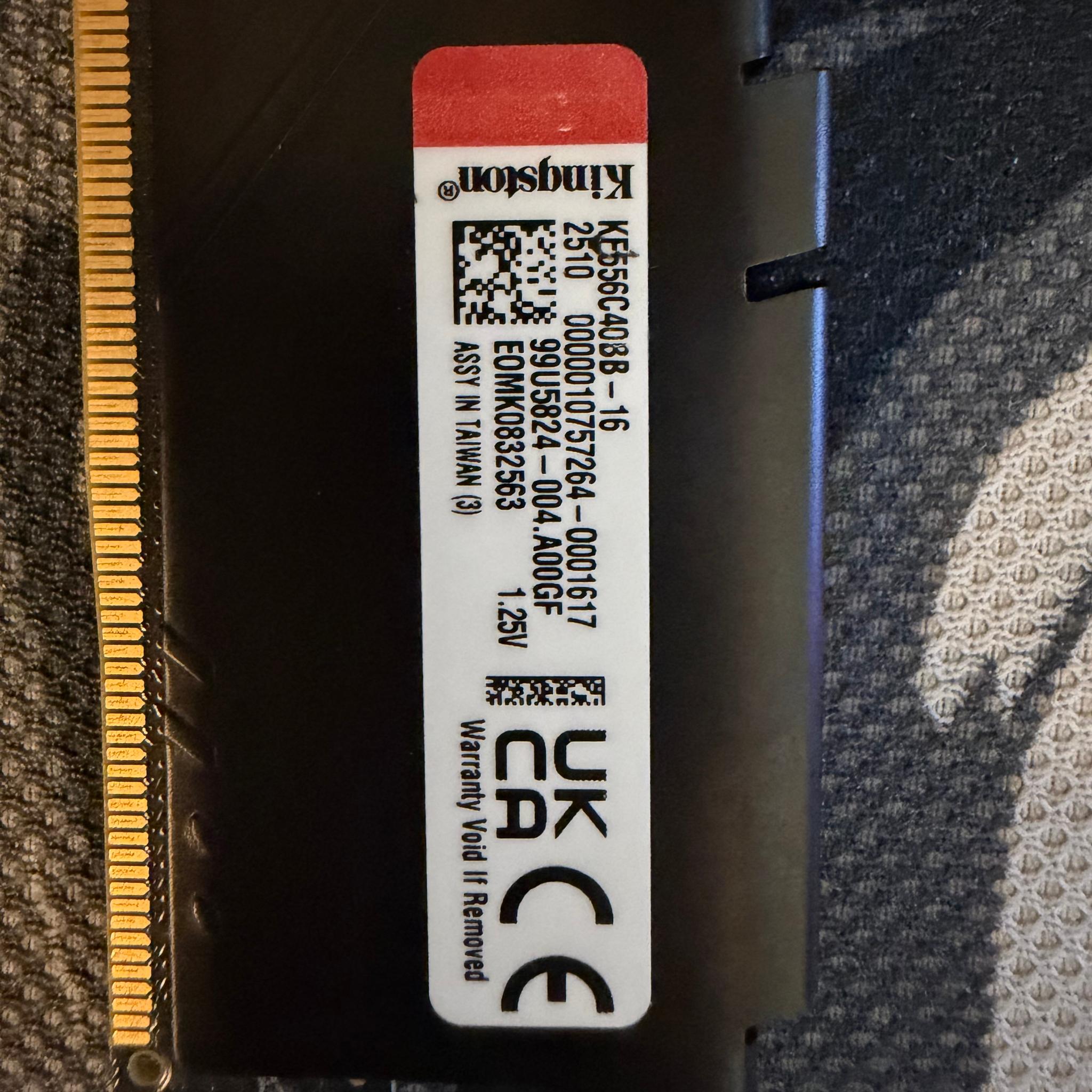 Kingston Fury DDR5 5600 C40 1x16GB