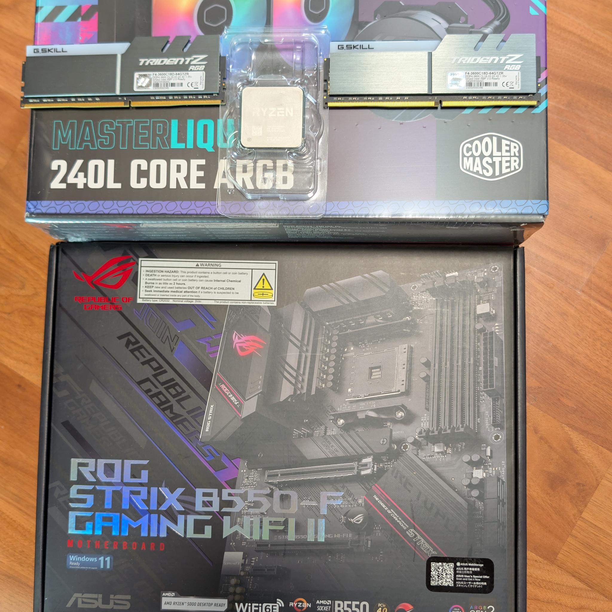 Ultimate AM4 RGB Gaming/Workstation Bundle-Ryzen 9 5900XT + 64GB DDR4 3600 + ROG B550 + 240mm AIO
