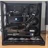 Black PC Case with Tempered Glass w/ 5 Fans