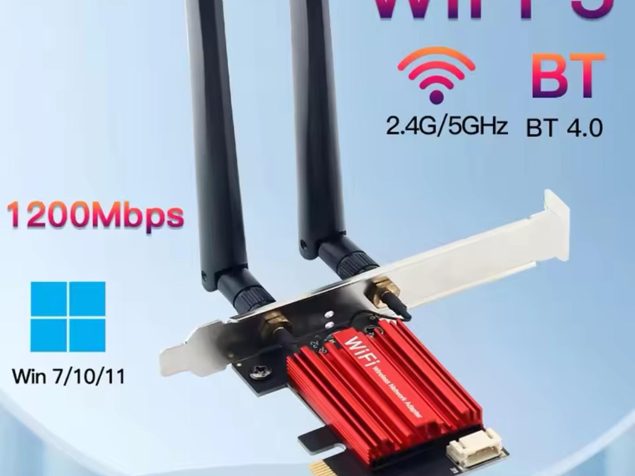 Fenvi AC1200M PCIE Wireless Network Card WiFi 5 & Bluetooth 4.0