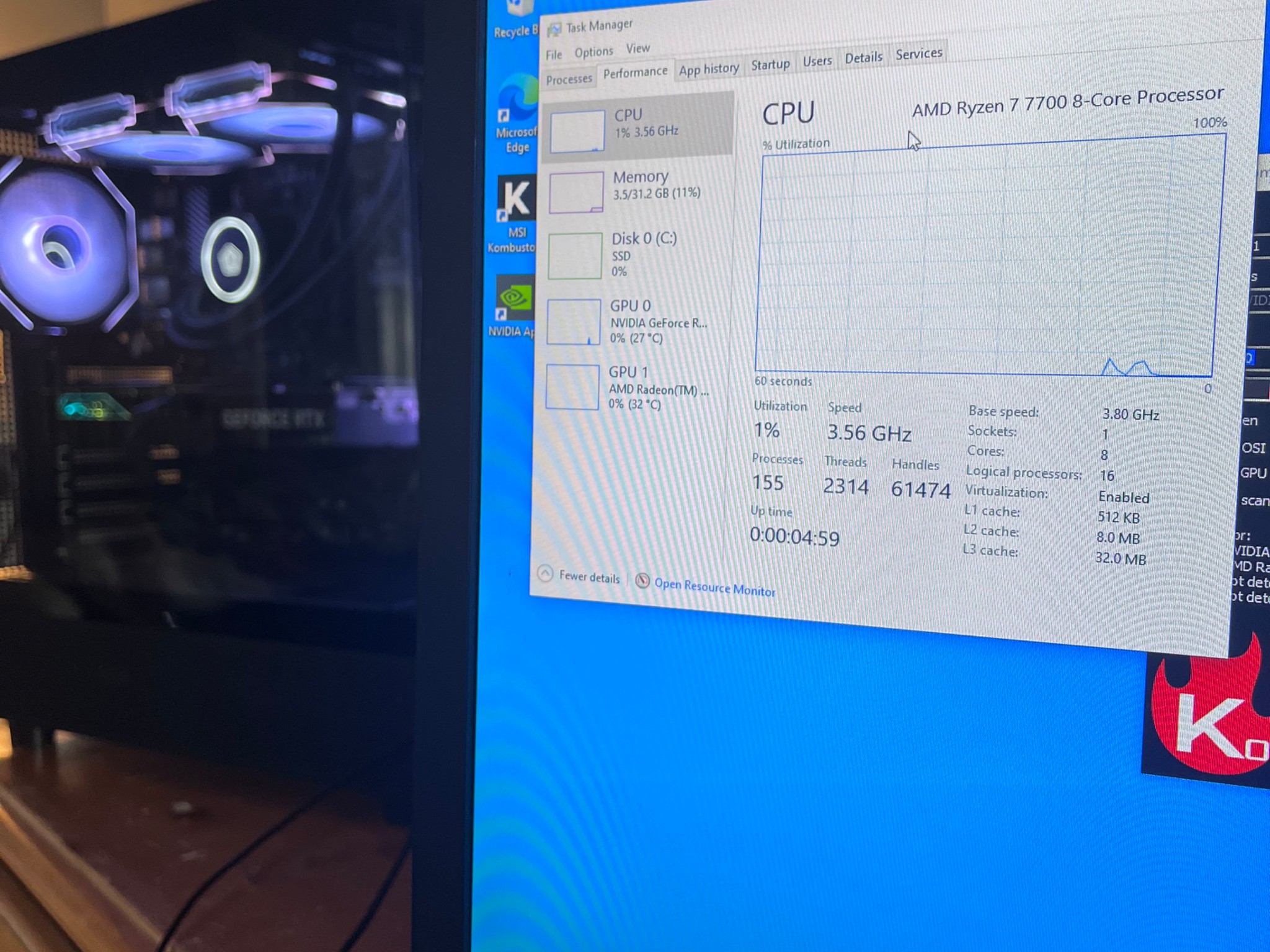 RTX 4070 SUPER | Ryzen 7 7700 Black Gaming PC