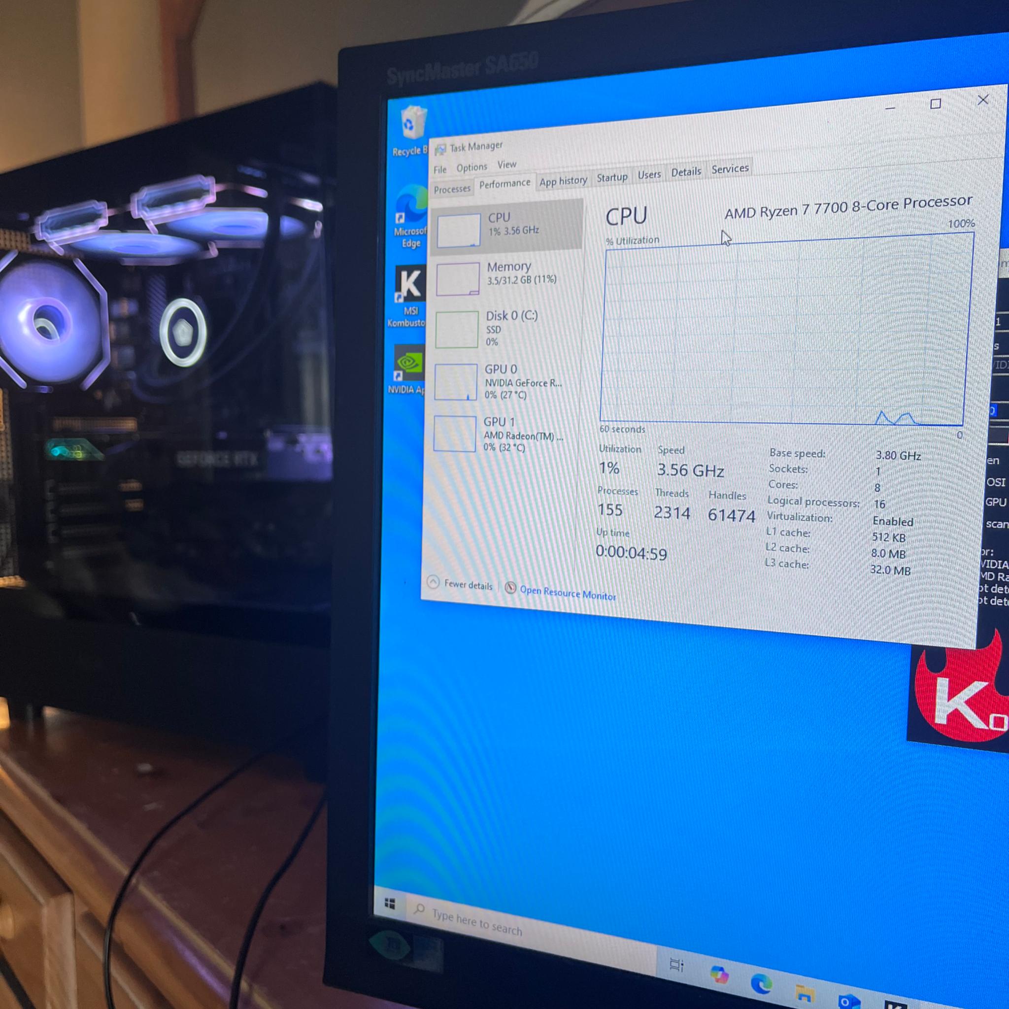 RTX 4070 SUPER | Ryzen 7 7700 Black Gaming PC