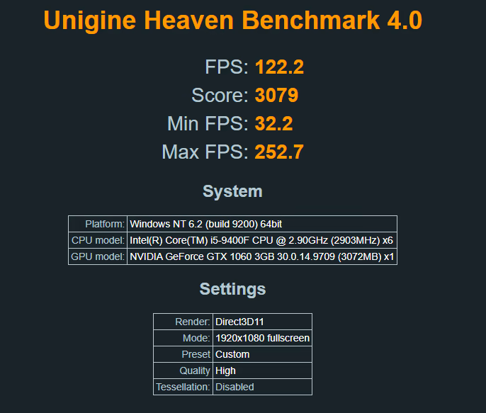 i5 9400f Gtx 1060 3gb All Black Gaming PC