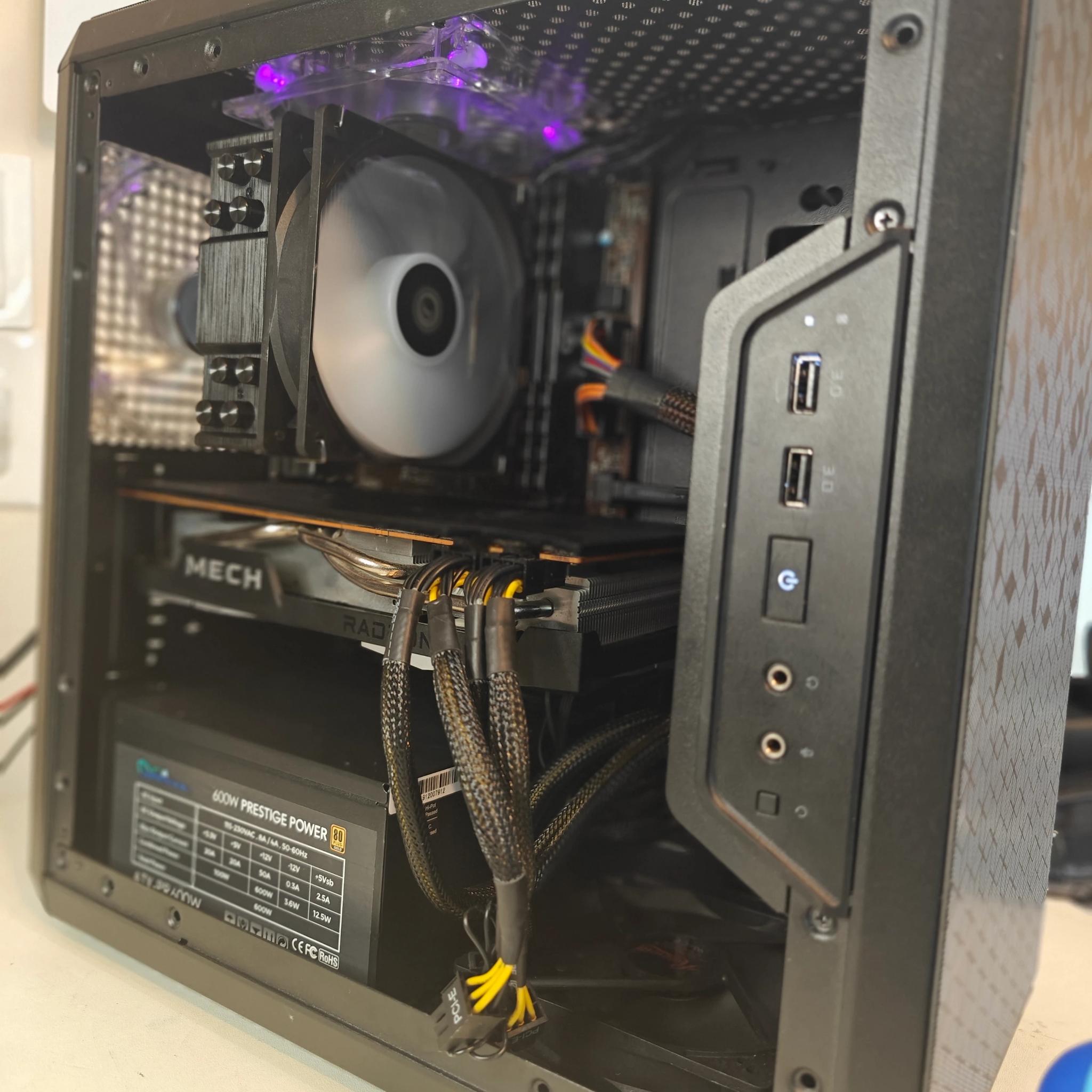 👟♠💜 Midrange Starter | Ryzen 7 5700X3D | Radeon RX 6700 XT | 32GB DDR4 RAM | 1TB NVMe SSD