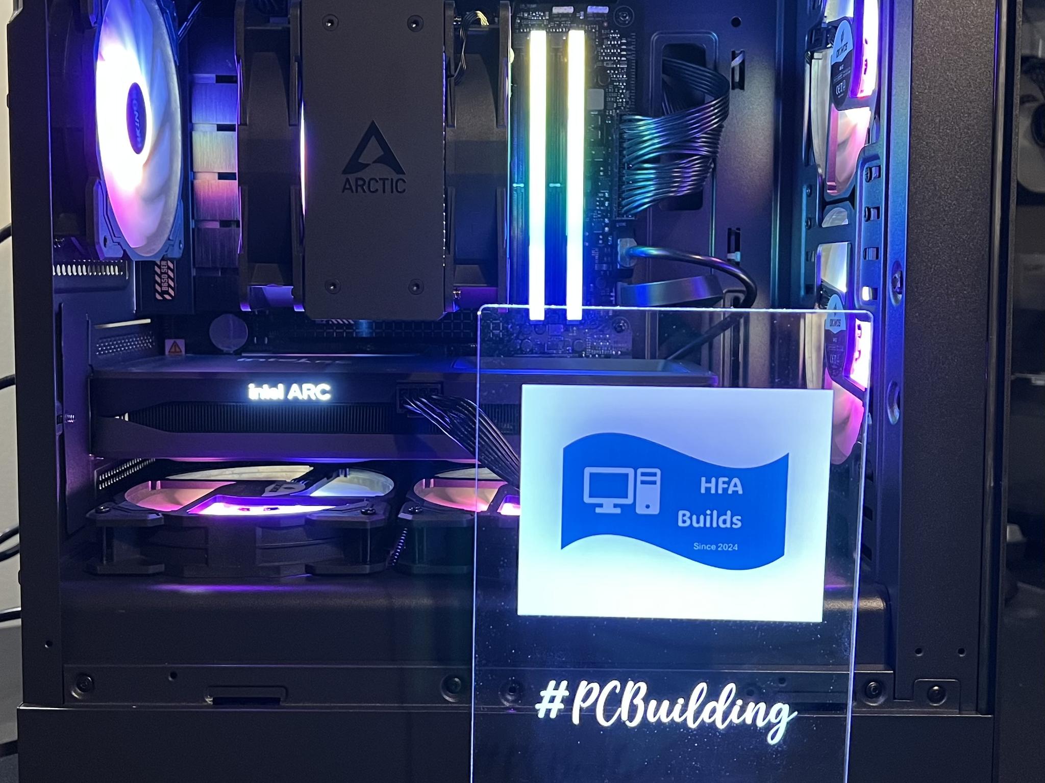 Team blue 💙 2.0 Ryzen 5 7600x 1.5 TB SSD 32GB DDR5 Intel ARC B580 ARGB fans. ALL NEW parts!