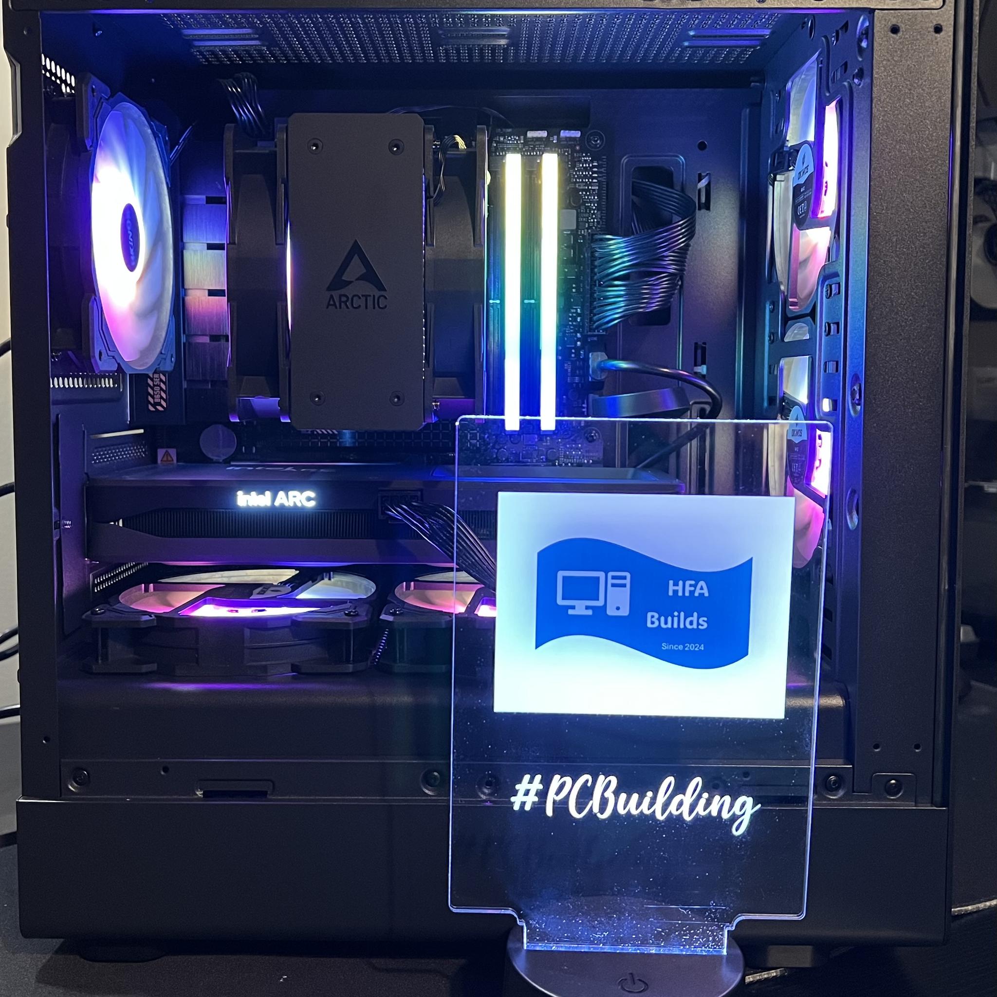Team blue 💙 2.0 Ryzen 5 7600x 1.5 TB SSD 32GB DDR5 Intel ARC B580 ARGB fans. ALL NEW parts!
